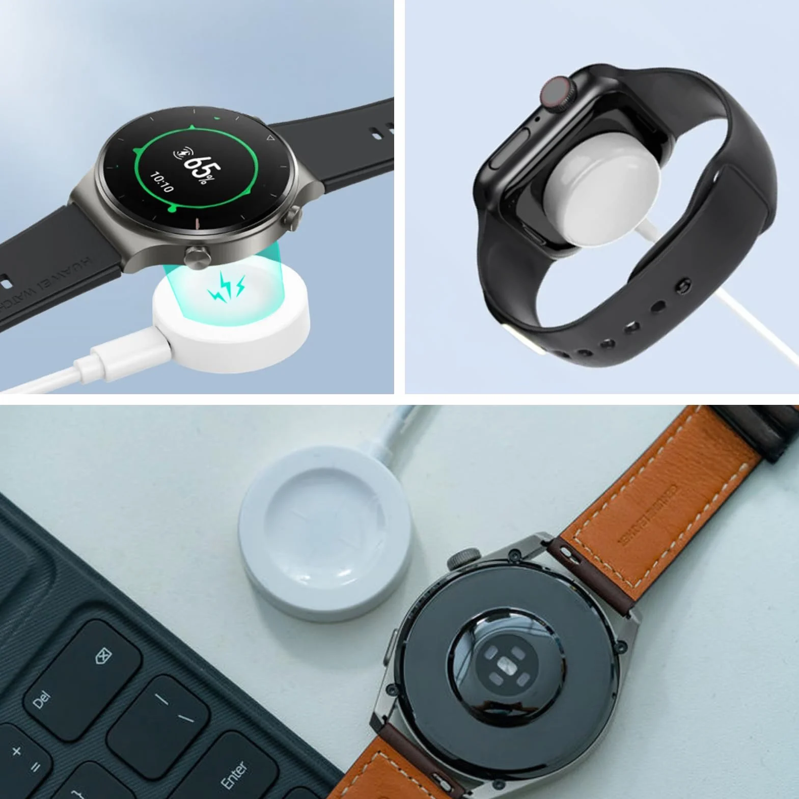 Ładowarka magnetyczna do Huawei Watch GT5, GT5 Pro, GT4, GT3, GT3 Pro, GT2 P, Watch 4, 4P, 3, 3P Ultimate, z kablem o długości 1 m, przenośna stacja ładująca do domu i biura.