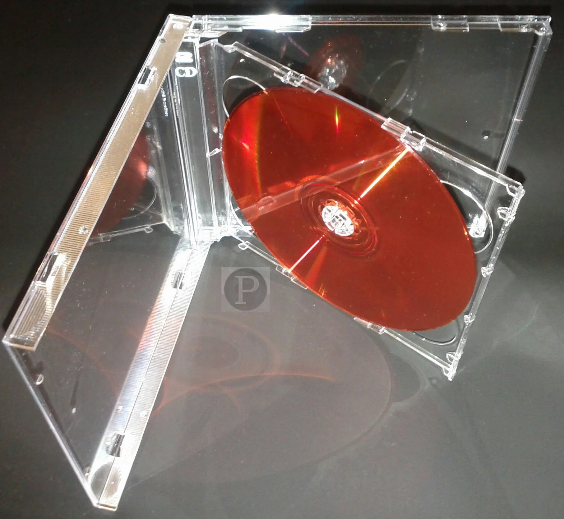 Jewel etui na płyty CD podwójne przezroczysta tacka (50)