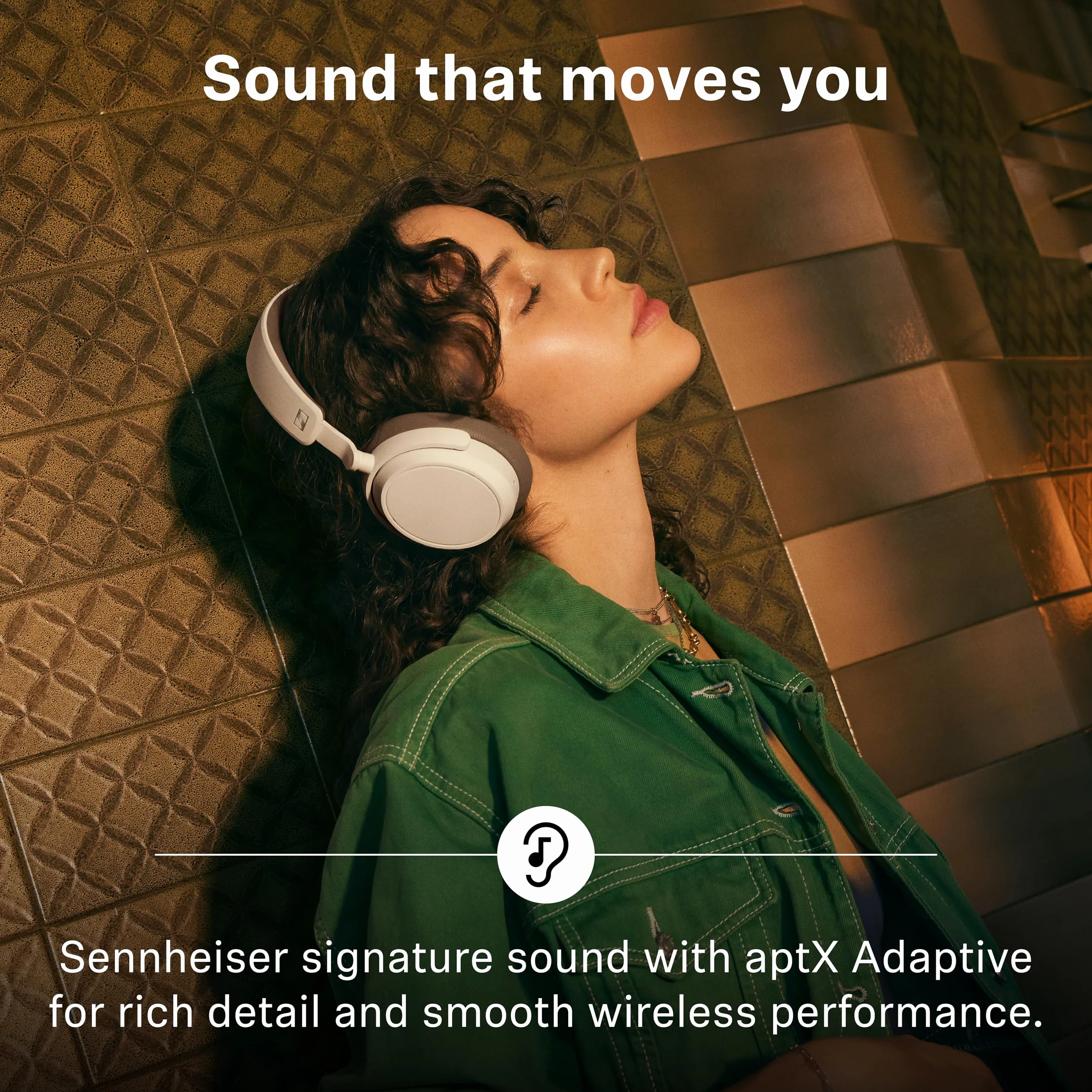 Sennheiser ACCENTUM Plus bezprzewodowe słuchawki Bluetooth – funkcja szybkiego ładowania, czas odtwarzania baterii 50 godzin, adaptacyjne hybrydowe ANC, personalizacja dźwięku, sterowanie dotykowe