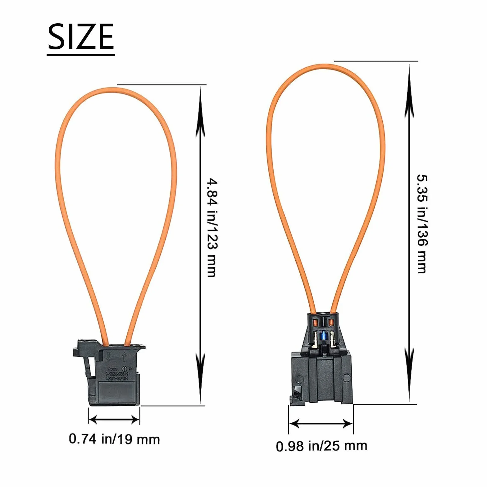 Airlxf większość pętli światłowodowych, 2 sztuki, uniwersalny adapter optyczny żeński i męski, kabel obejściowy do radia i audio, Mercedes-BMW, VW, Audi, Porsche, SOS FIX, 13,5 cm