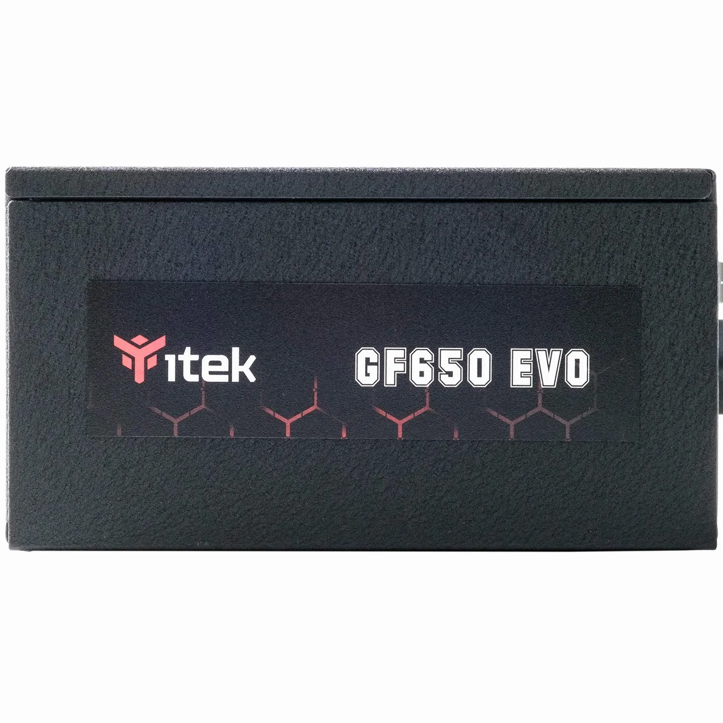 iTek do PC GF650 EVO – 650 W, HDB Hydraulic Dynamic Bearing 12 mm, aktywna ochrona PFC, certyfikat wydajności 80 Plus Gold, półmodułowa Free Plug, kondensatory Giapp, ITPSEGF650