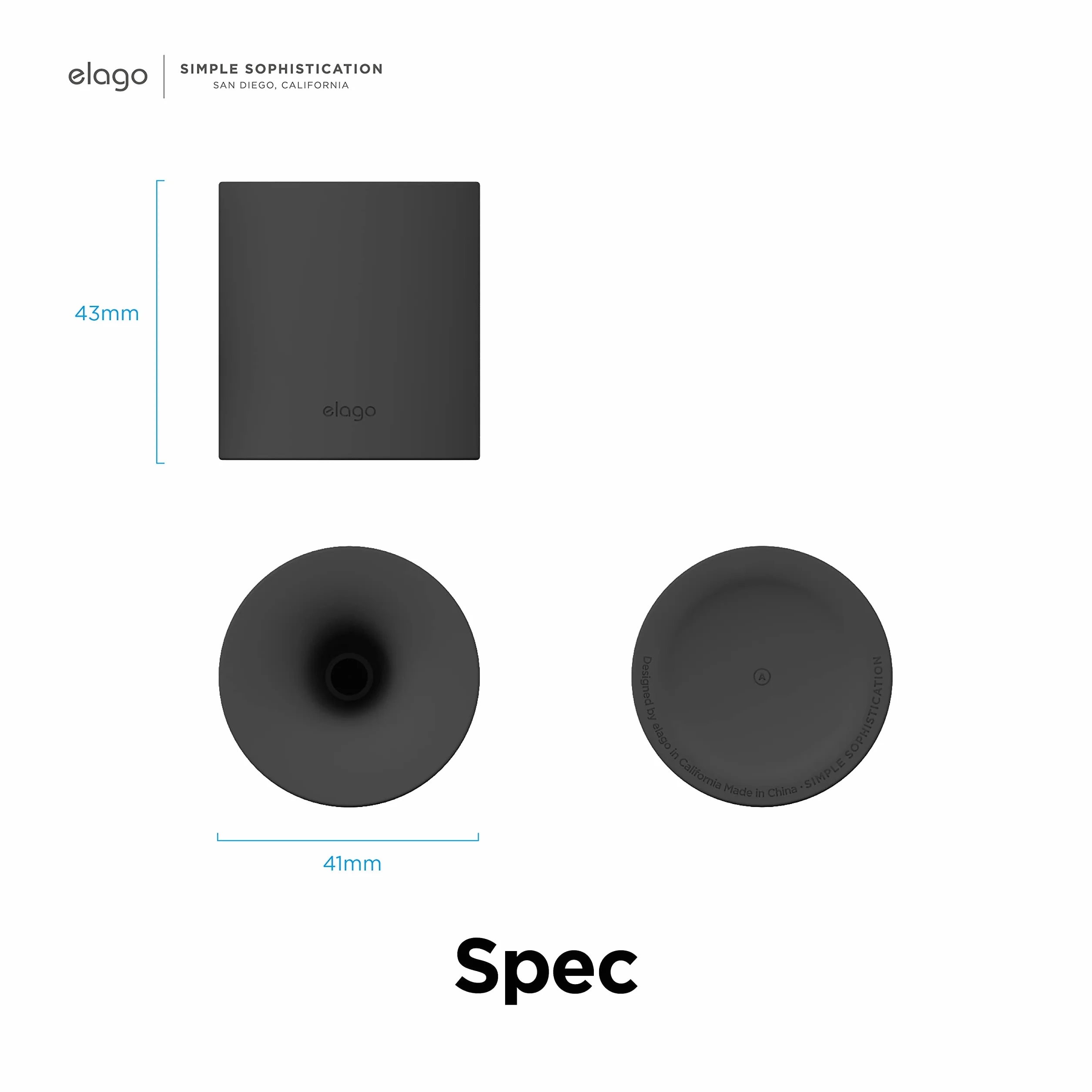 elago Stojak na Rysik do Serii Apple Pencil | Serii Apple Pencil oraz Dowolny Rysik do Tabletu z Etui lub bez (Czarny)
