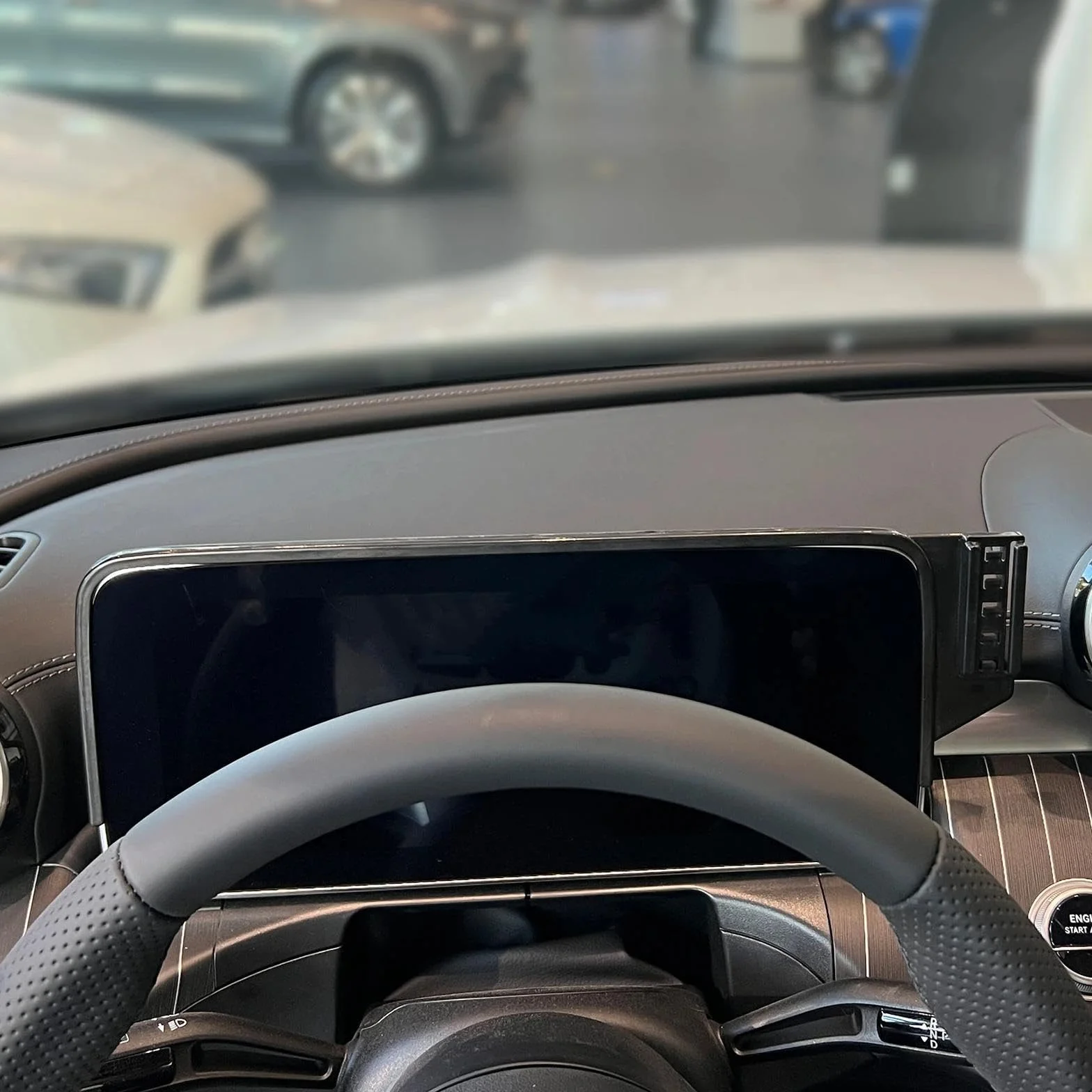 Uchwyt Samochodowy na Telefon dla Benz C-Class W206 2022-2024, uchwyt samochodowy na telefon komórkowy, stojak na nawigację GPS (podstawa i uchwyt 7)