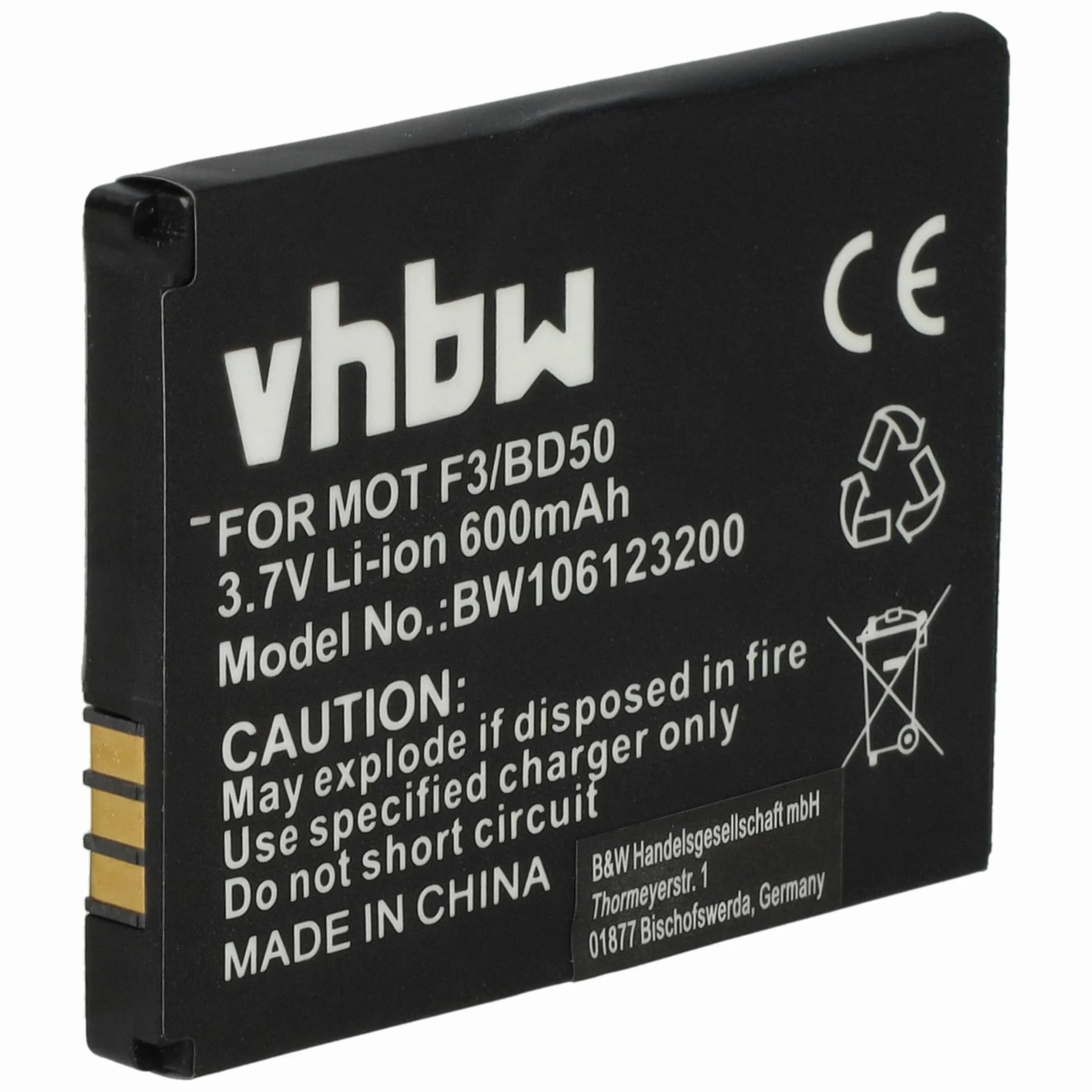 vhbw akumulator litowo-jonowy 600 mAh 3,7 V do AVM Fritz! Fon C5