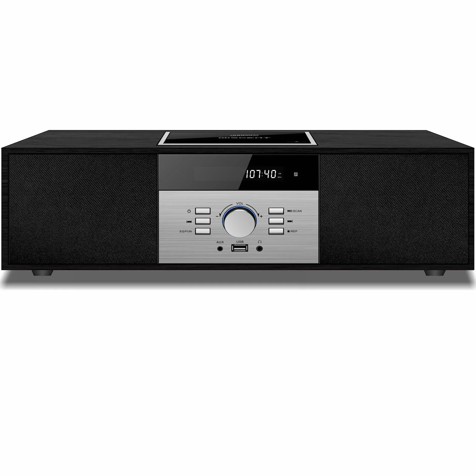 Kompaktowe urządzenia, nostalgiczny zestaw stereo Bluetooth do domu, WISCENT Vintage Micro HiFi Systems, odtwarzacz CD, z Bluetooth Audio Streaming, radio FM, złącze USB, wejście Aux-in, gniazdo