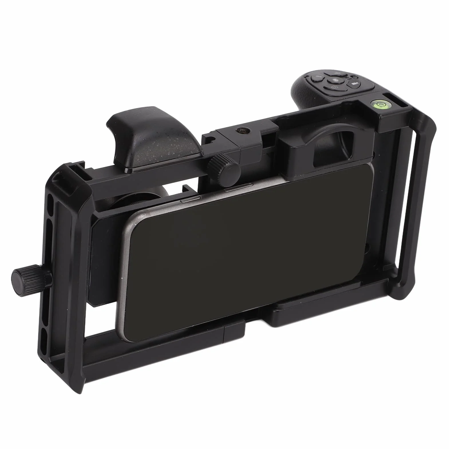 Ręczny Stabilizator Telefonu, Zestaw do Telefonu Wideo Ergonomiczna Konstrukcja Inkrustowany Uchwyt Podkładka Antypoślizgowa z Szerokokątnym Obiektywem Makro 2 w 1 do Fotografowania