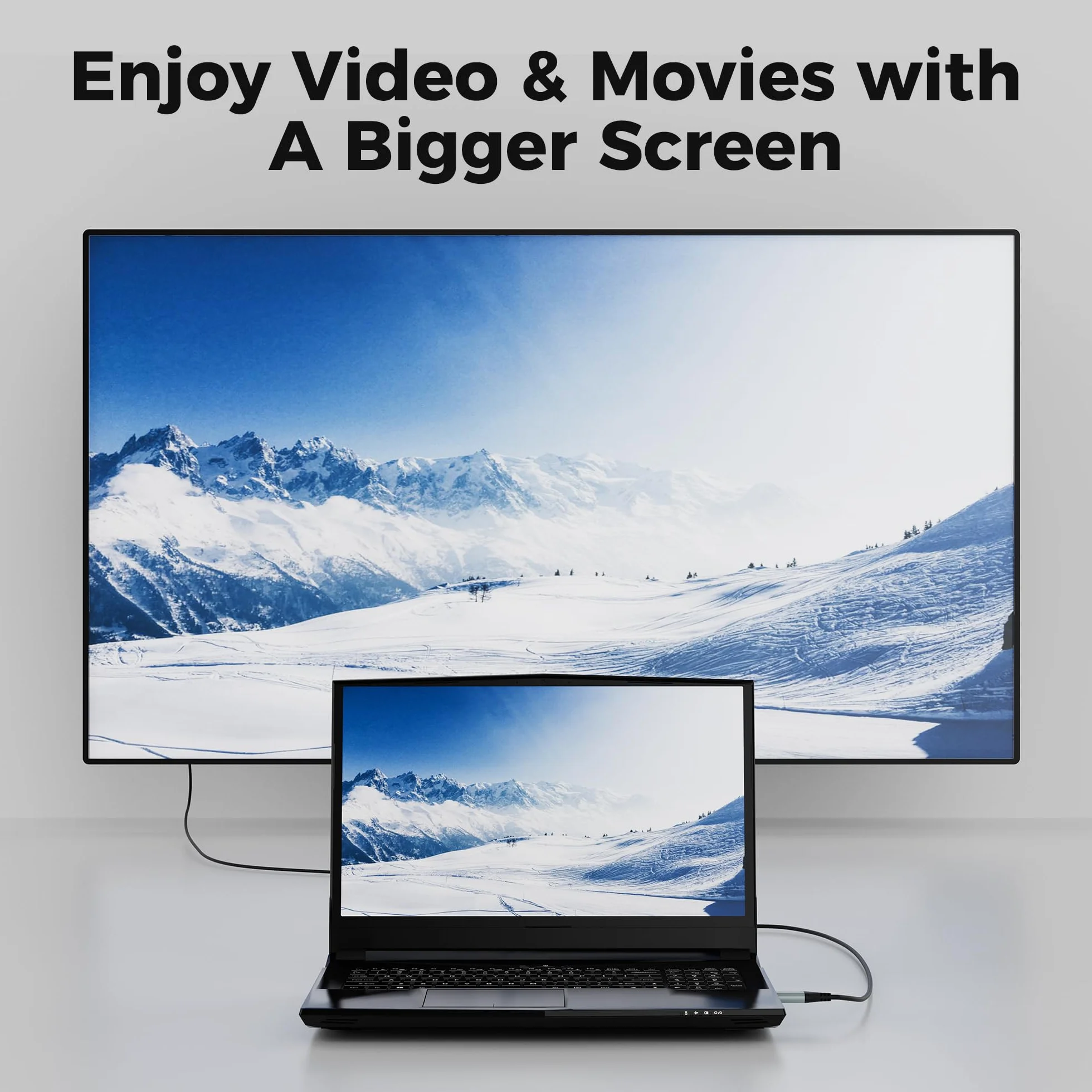 Kabel adaptera USB na HDMI, jednokierunkowy USB-A 3.0 na HDMI HD Audio Video elastyczny kabel, Smart Chip, prawdziwe 2K/1080P @ 60 Hz, do telewizora, projektora, monitora, obsługuje tylko Windows 11