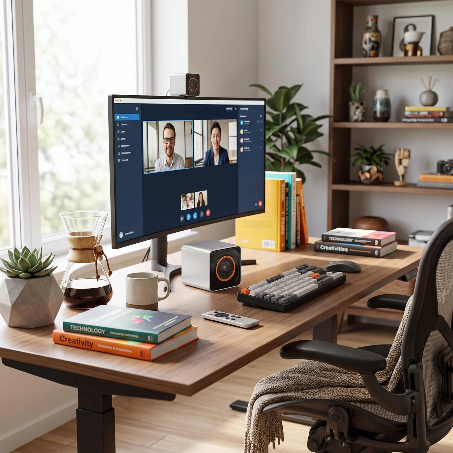 Luocute Kamera Internetowa 4K, 30fps, 75° FOV, PDAF Autofocus | Kamera PC z pilotem, podwójne mikrofony z redukcją hałasu, Plug and Play USB do transmisji na żywo, spotkań, rozmów wideo