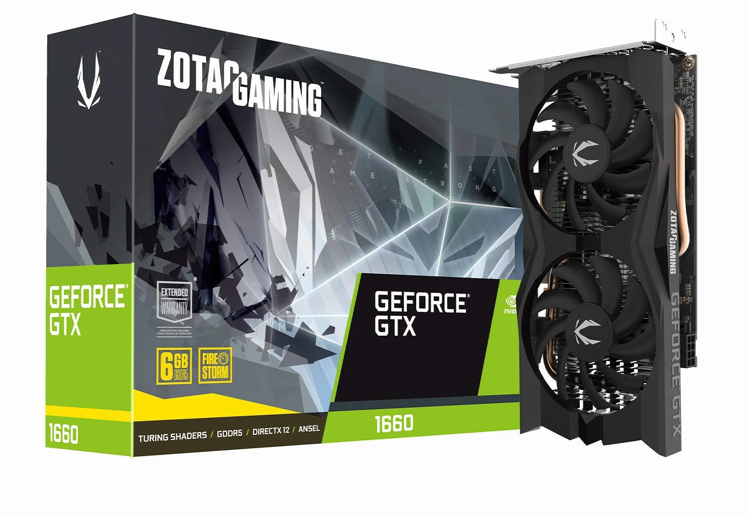 Zotac Gaming GeForce GTX 1660 6GB GDDR5 192-bitowa karta graficzna, super kompaktowa, ZT-T16600K-10M