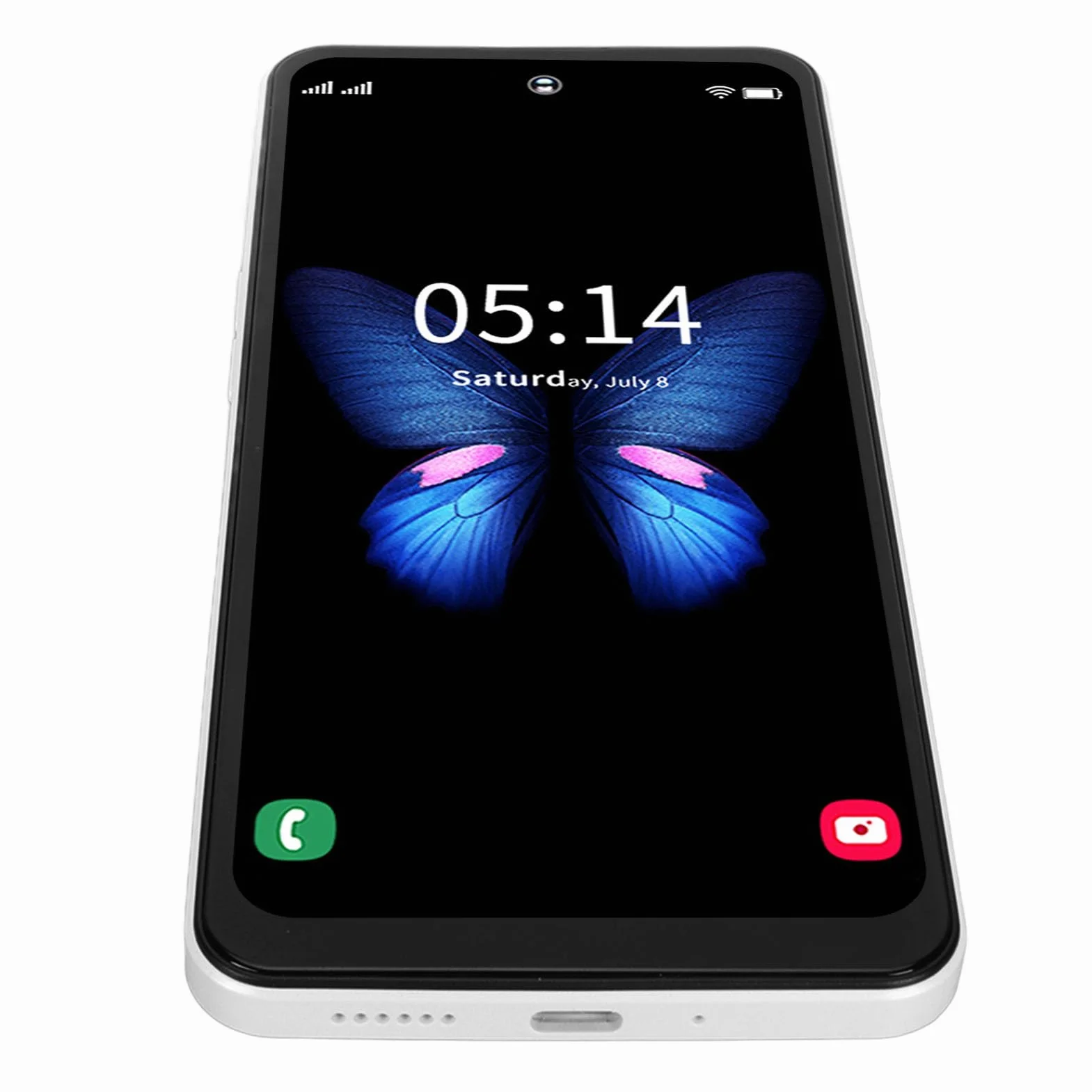 Smartfon 8 GB RAM 256 GB ROM, Dual SIM Dual Standby ABS LCD 13 MP Przednia Kamera Tylna 48 MP Odblokowany Smartfon do Domu (Biały)