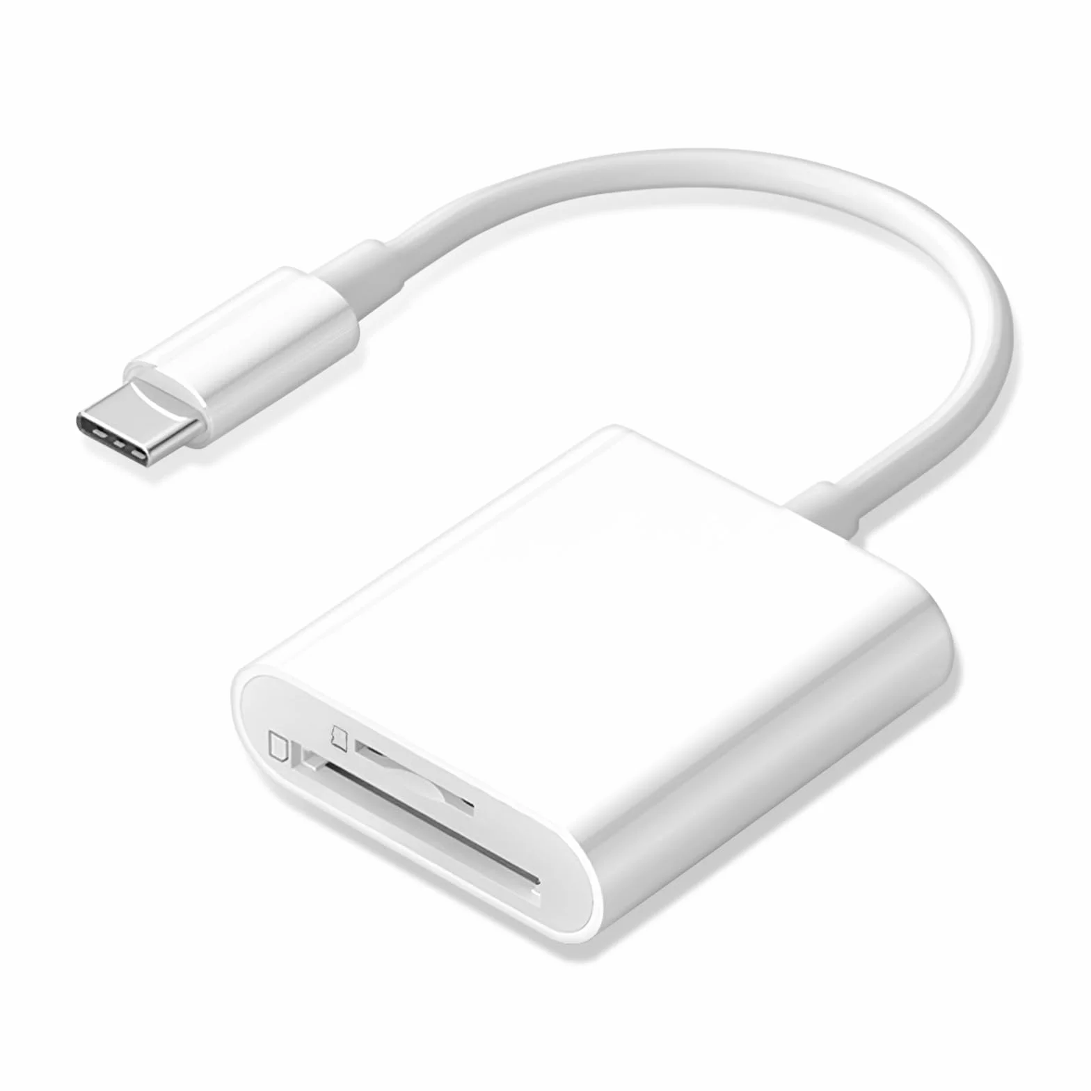 Czytnik kart USB C SD z podwójnym gniazdem do iPhone'a 15 16, iPada, MacBooka, Mac i urządzeń USB-C