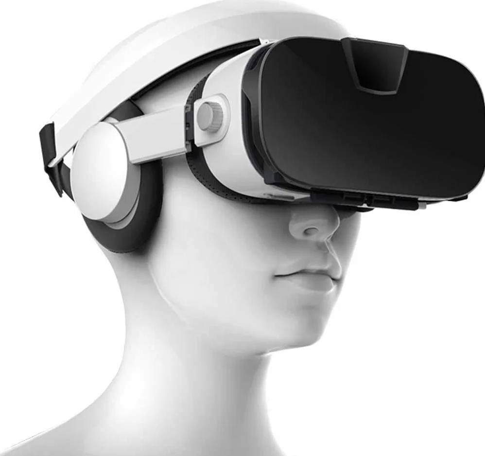 Zestaw słuchawkowy VR, gogle wirtualnej rzeczywistości, wbudowane słuchawki, z polem widzenia 112 stopni, uniwersalne okulary 3D VR, kompatybilne z iPhone i telefonem z systemem Android