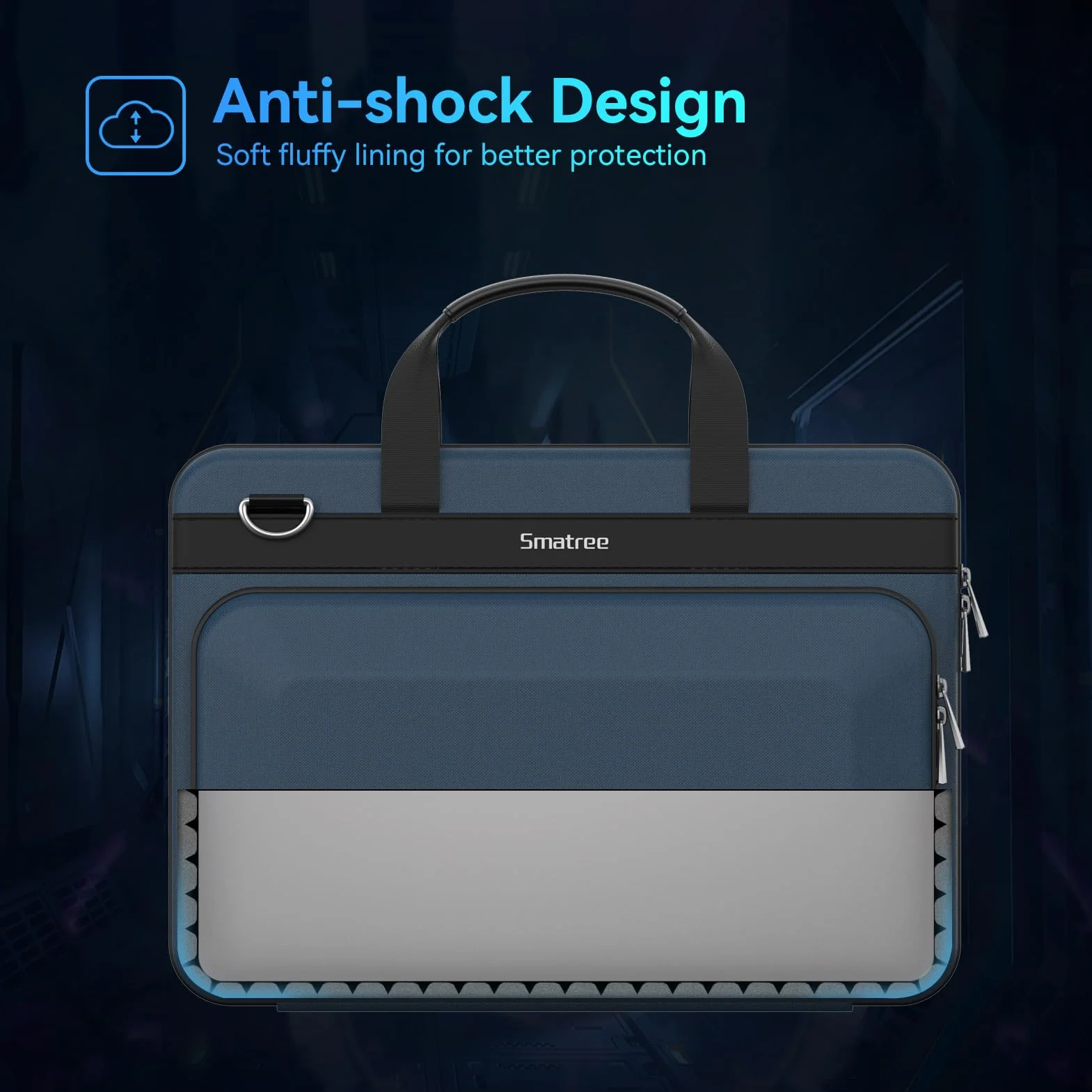 Twarde etui na laptopa Smatree do 18-calowych ASUS, Acer, MSI | do 18-calowych 18 Area-51/M17, ASUS ROG Strix G18/SCAR 18 2025, Acer Predator Helios/Neo 18, MSI Stealth 18, Blue (A800XL)