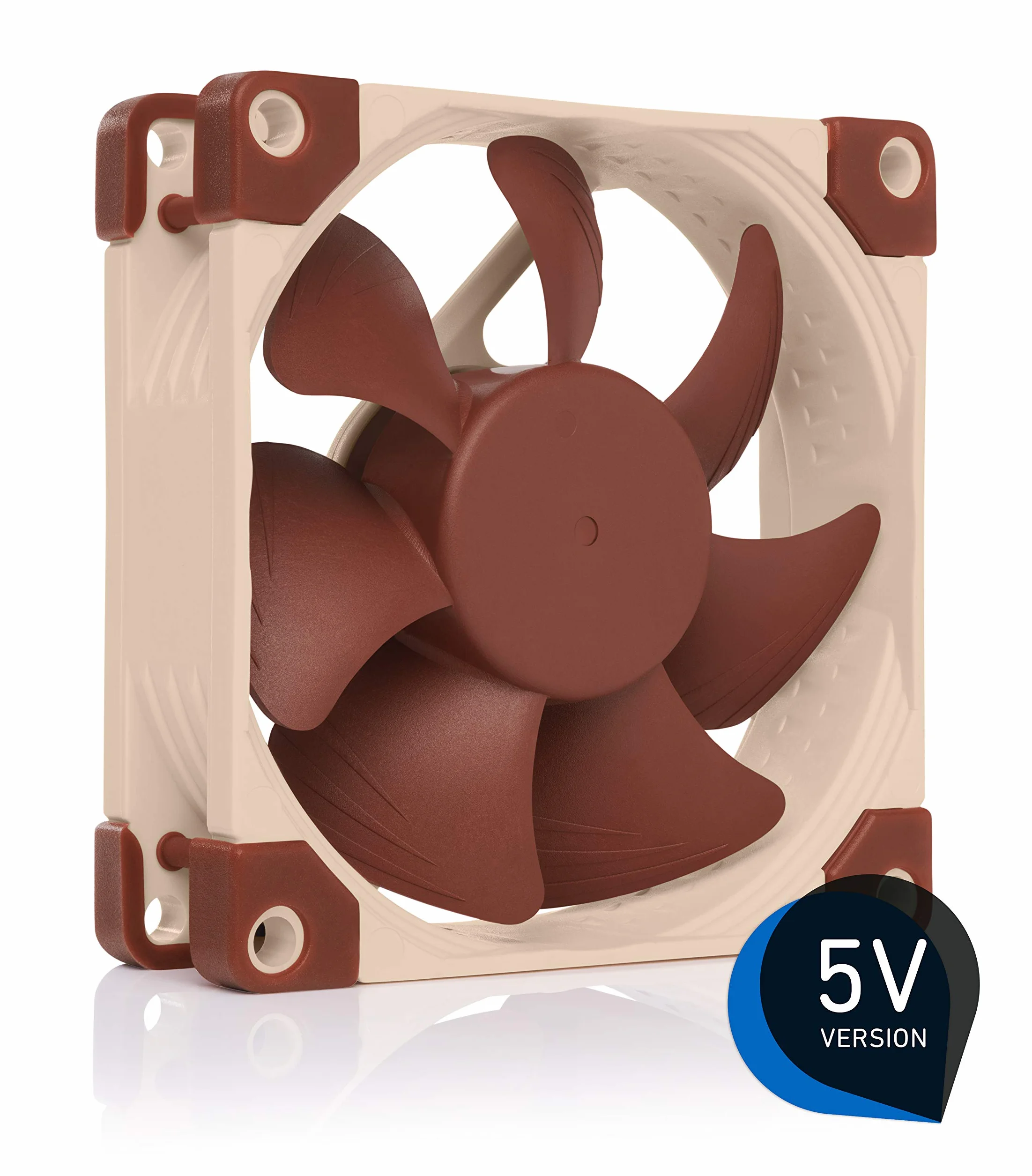 Noctua NF-A8 5V, 3-Pinowy, Zasilany Napięciem 5 V Cichy Wentylator Klasy Premium z Adapterem do Zasilania Przez USB (80 mm, Brązowy)