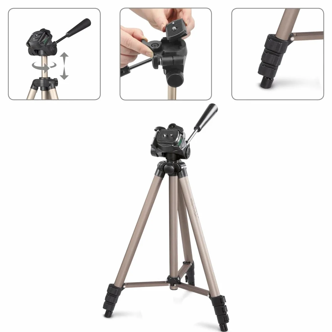 Hama Statyw do aparatu i kamery Star 75 (głowica obrotowa, 42,5-125 cm, tripod, 3 nogi, aluminium) beżowy