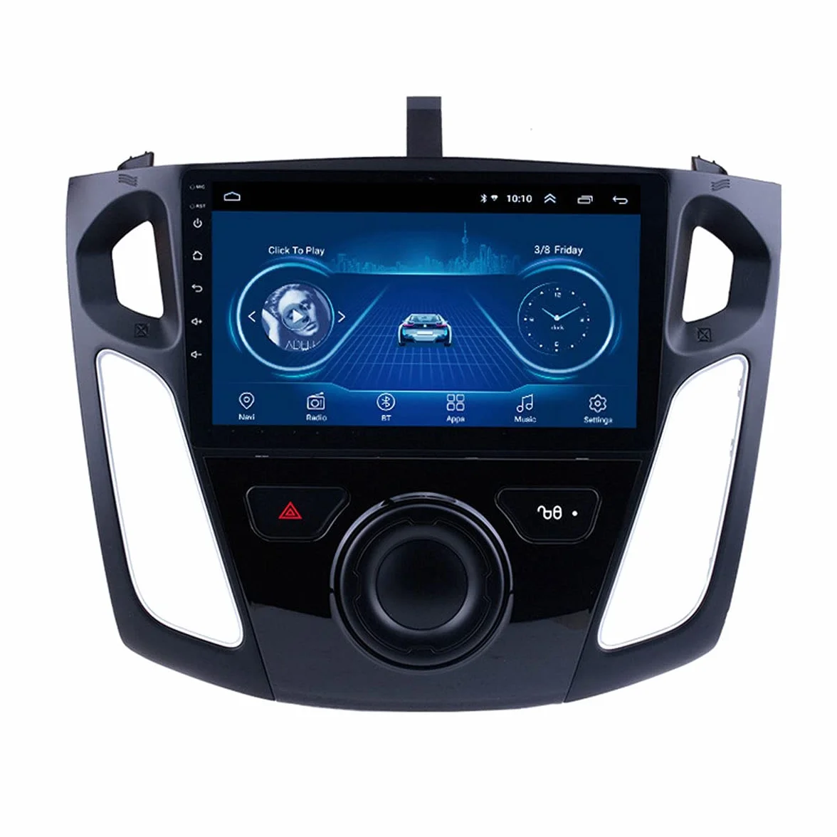 Nawigacja GPS do samochodu 9-calowy ekran dotykowy HD, 1G RAM Pojazdu GPS System nawigacji Nawigacja Nawigacja dla Focus 2012-2015, aktualizacja mapy Lifetime za darmo