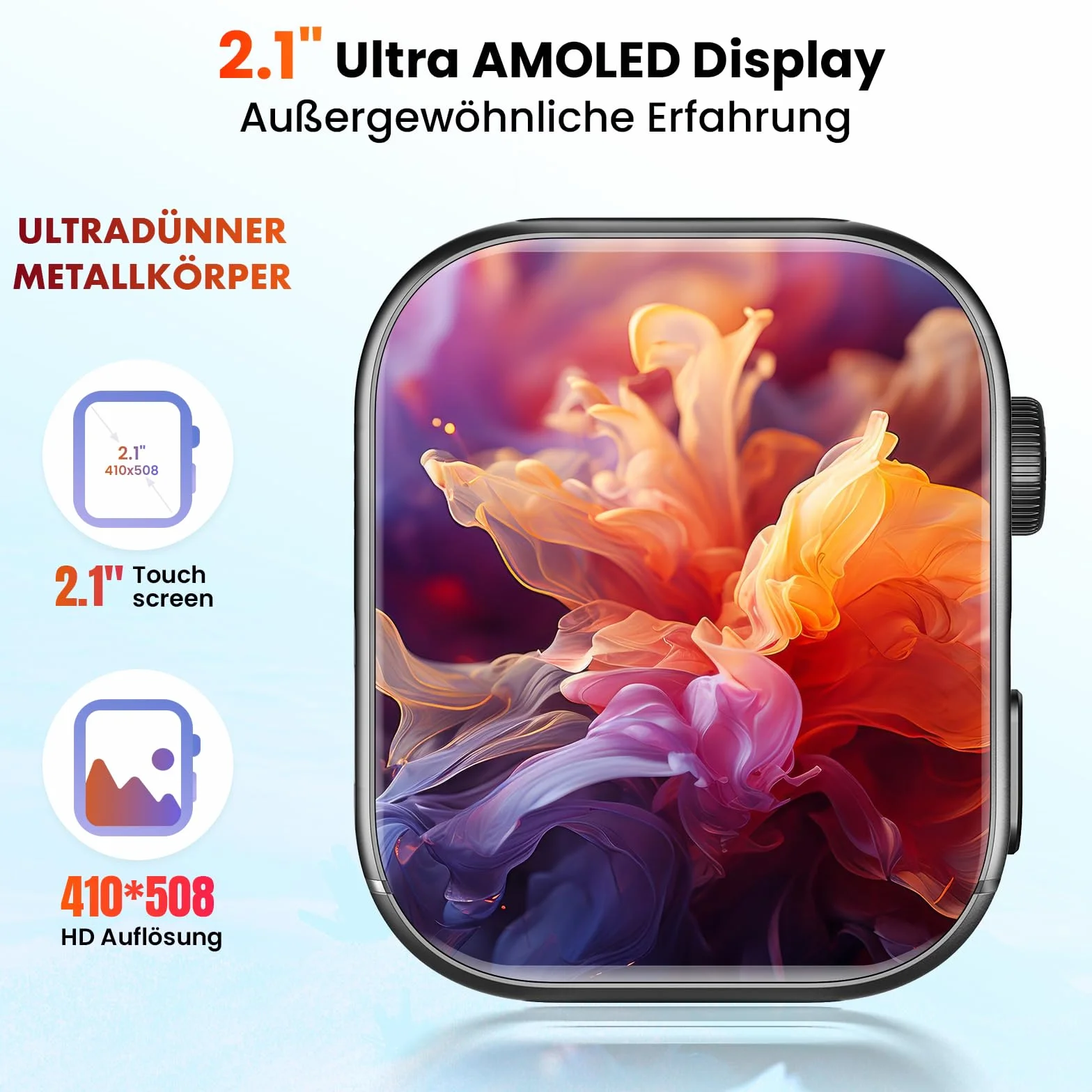 Smartwatch 4G z telefonem 2,1" AMOLED Touch, duży ekran, Smart Watch dla mężczyzn i kobiet, fitness, 1020 mAh, lokalizator GPS, gniazdo SIM, obrotowa kamera, monitor tętna, SOS rozmowy, zegarek