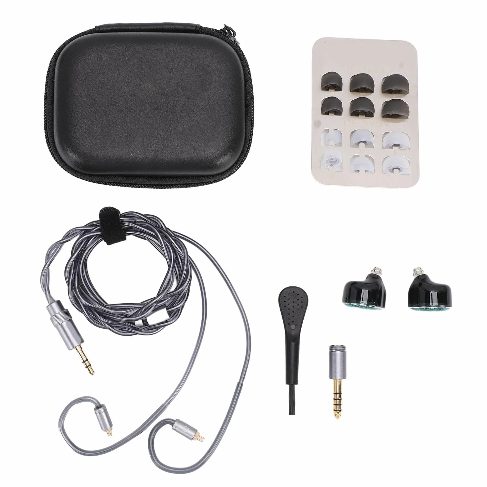 Cocoarm Słuchawki do Gier Ceramiczne Metalowe Słuchawki HiFi Przewodowe Douszne 11 Mm Sterownik 3,5 Mm 4,4 Odłączane Douszne IEM do Gier na Konsoli PC Odtwarzacze Mobilne
