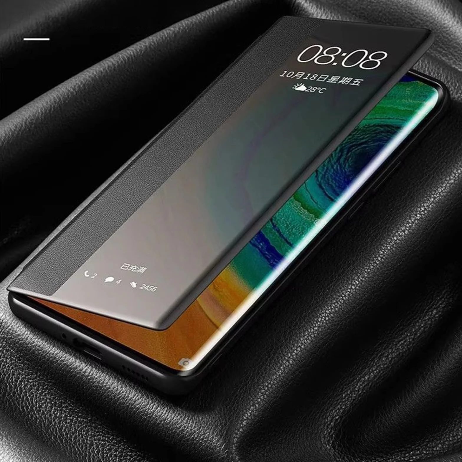 Etui do Xiaomi 17 Ultra/17 Pro Max/17 Pro/17, przezroczyste etui z klapką, odporne na wstrząsy skórzane etui, czarne, 17