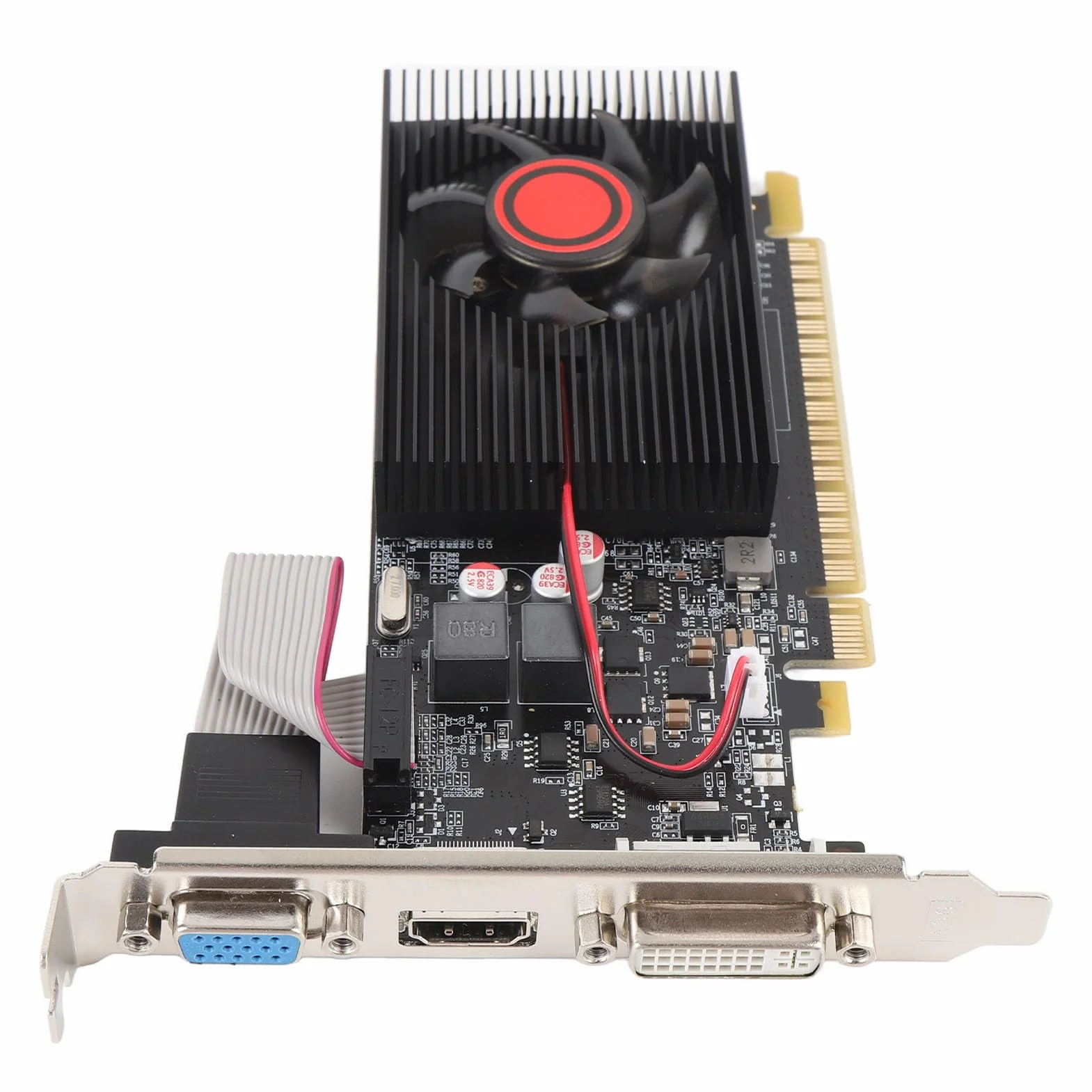 Karta graficzna, 2 GB DDR3 64 bit, obsługa DirectX 10.1, interfejs PCI Express 2.0 16X, HDMI, DVI, VGA, Single Fan, komputerowa karta graficzna do gier roboczych