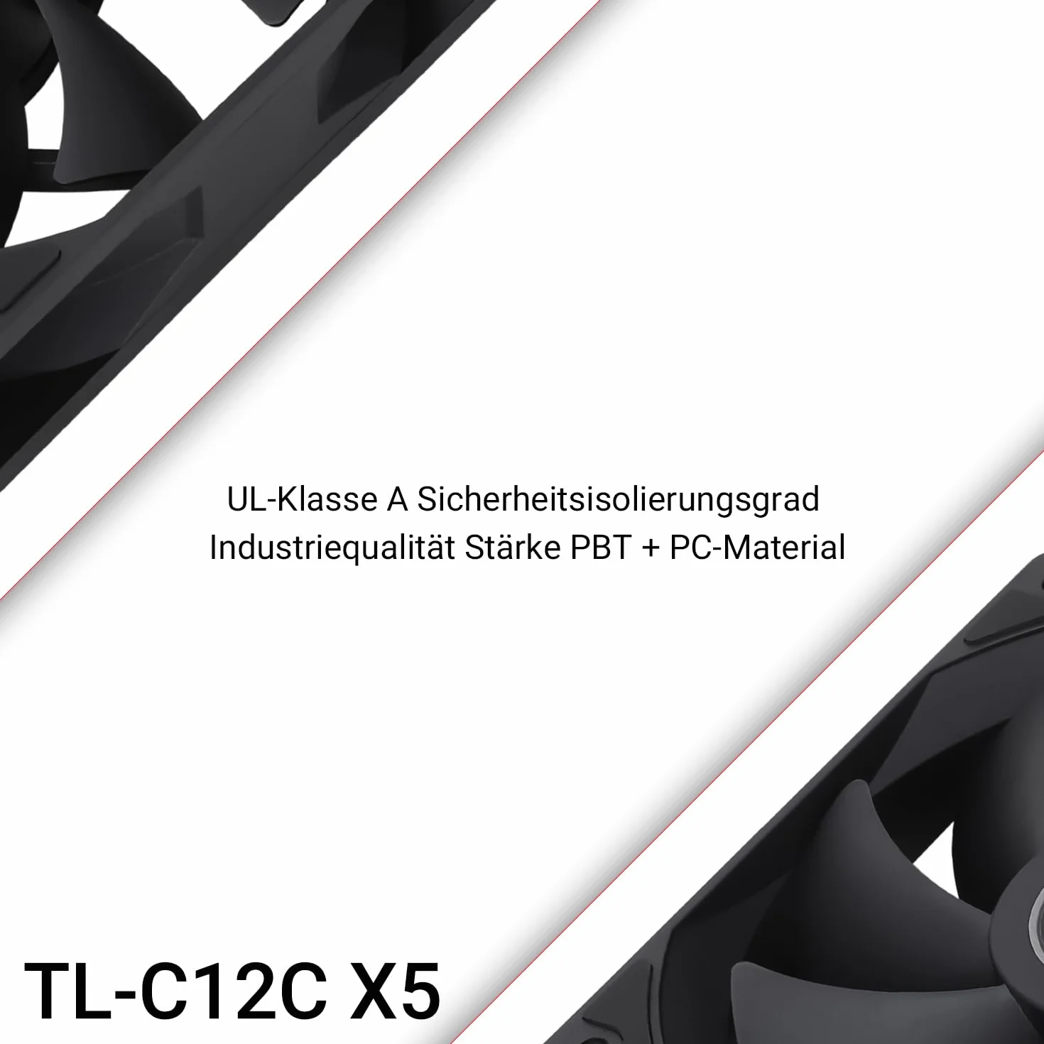 TR-Thermalright TL-C12C X5 wentylator CPU PWM, 120 mm, cichy, 1550 RPM, czarny wentylator CPU, 5 sztuk, może być sparowany z obudową / chłodnicą procesora
