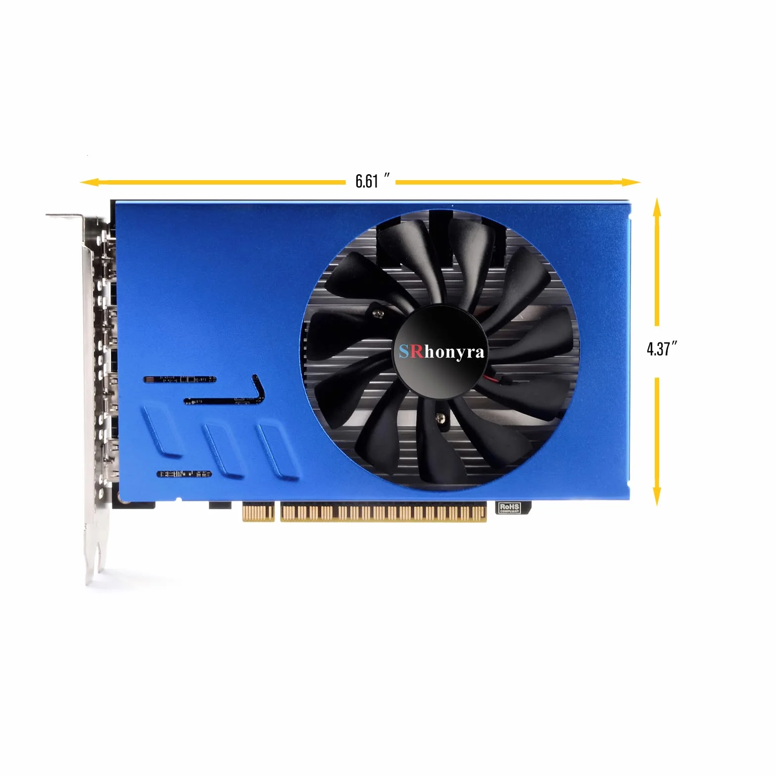 Karta graficzna R7 350 4 GB, 6 natywnych wyjść HDMI, zasilana przez magistralę PCIe 3.0 X16, do handlu akcjami, monitorowania, ściany wideo, wyświetlania detalicznego