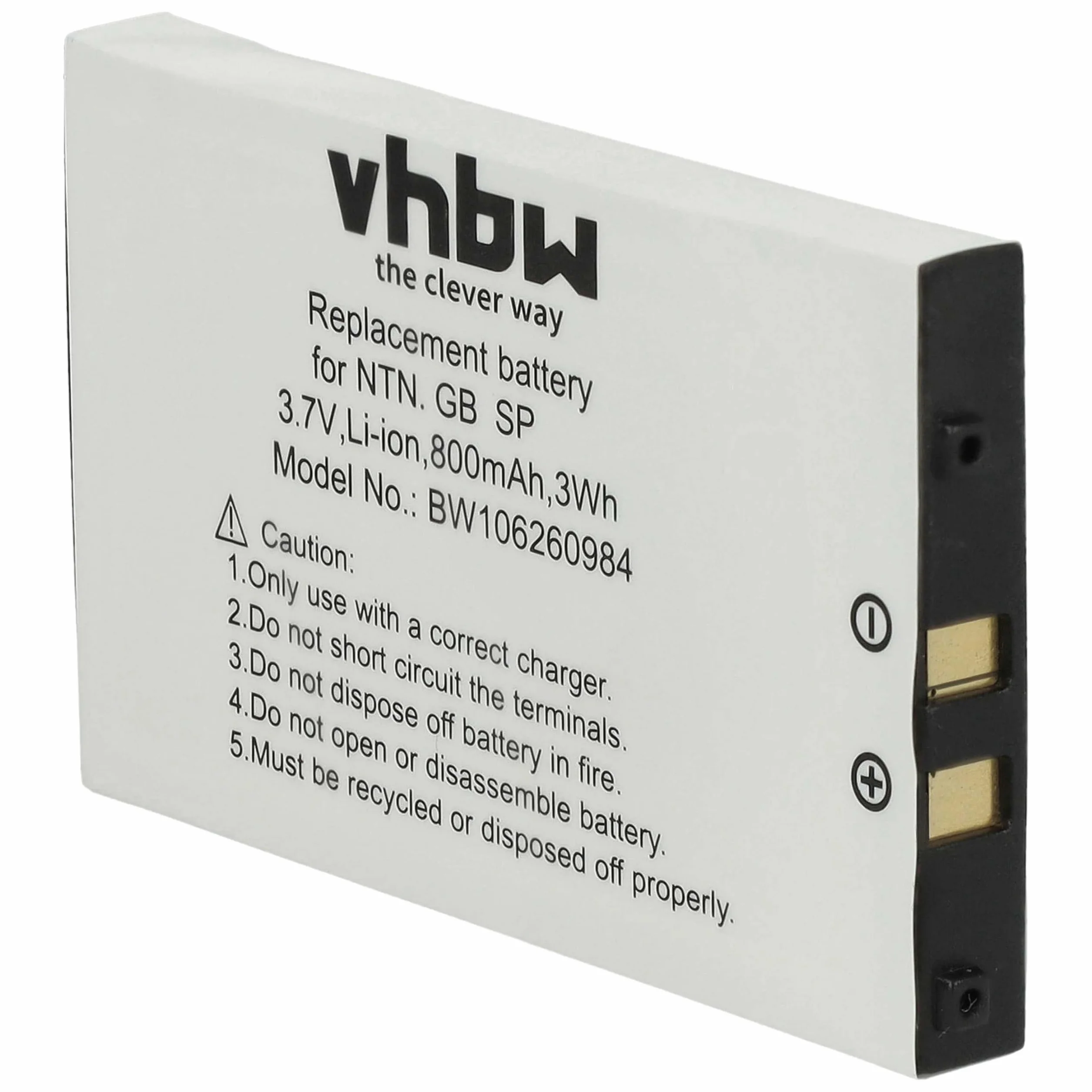 vhbw Bateria kompatybilna z Nintendo Gameboy Advance SP (GBA SP) / Special AGS-001, AGS-101, AGS-003 zamiennik do SAM-SPRBP - (Li-Ion, 800 mAh, 3,7 V)
