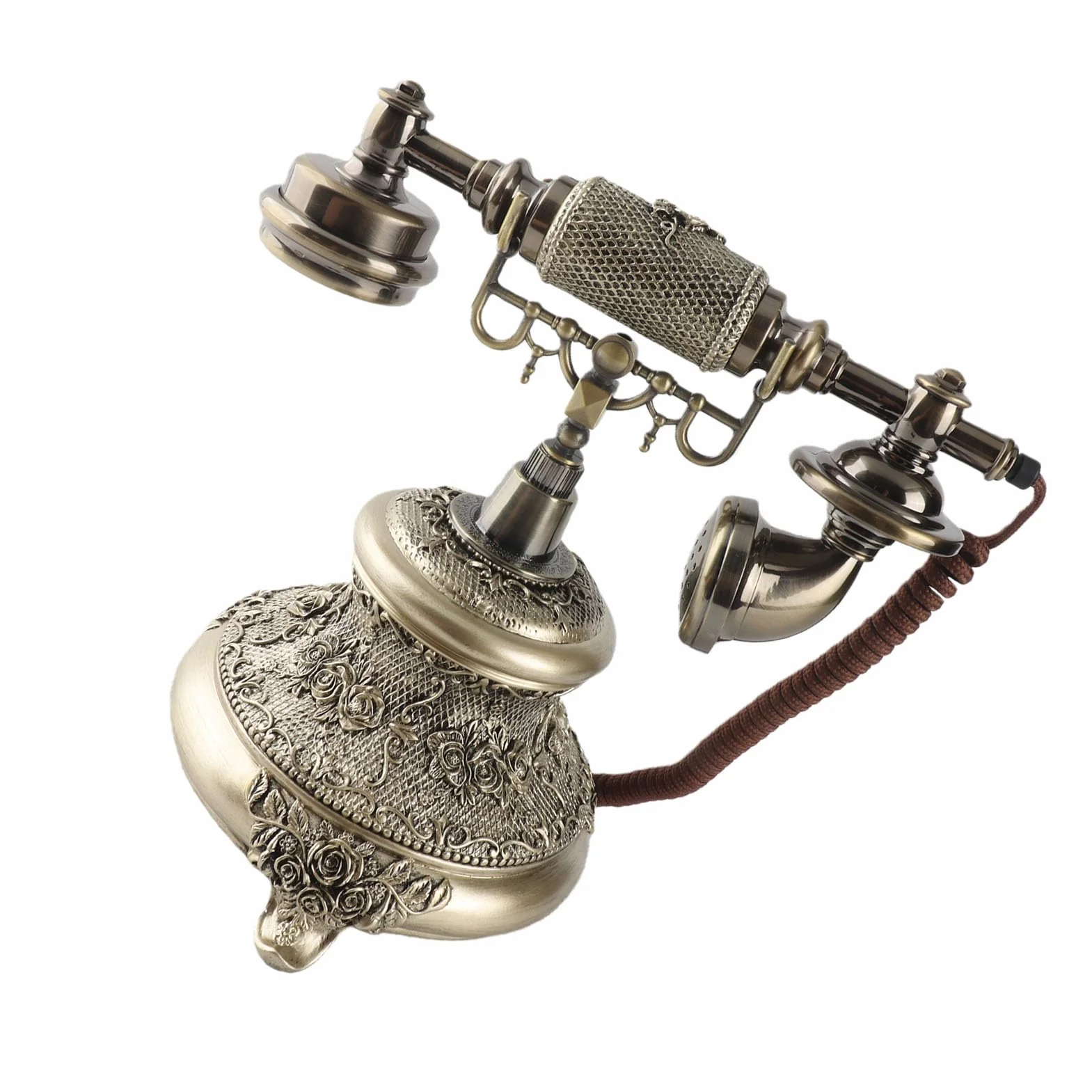 Alomejor MS-5700D Vintage Telefon z klasyczną tarczą w Antycznym Stylu do Domu i Biura, Wysokiej Jakości materiał żywiczny, Lekki i Przenośny