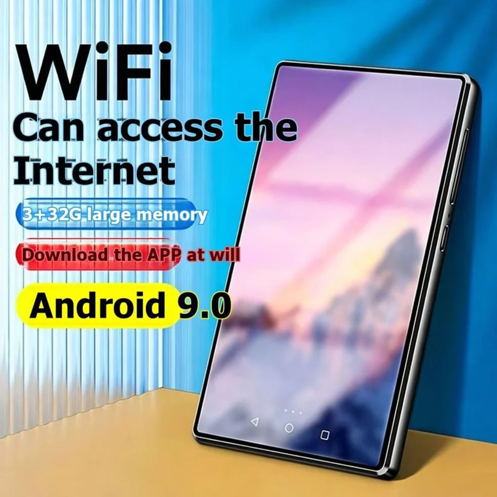 Gniazdo karty TF MP4 przenośny odtwarzacz 32 GB z ekranem 5,0 Android 9.0, funkcja Bluetooth WiFi Audio E-Book