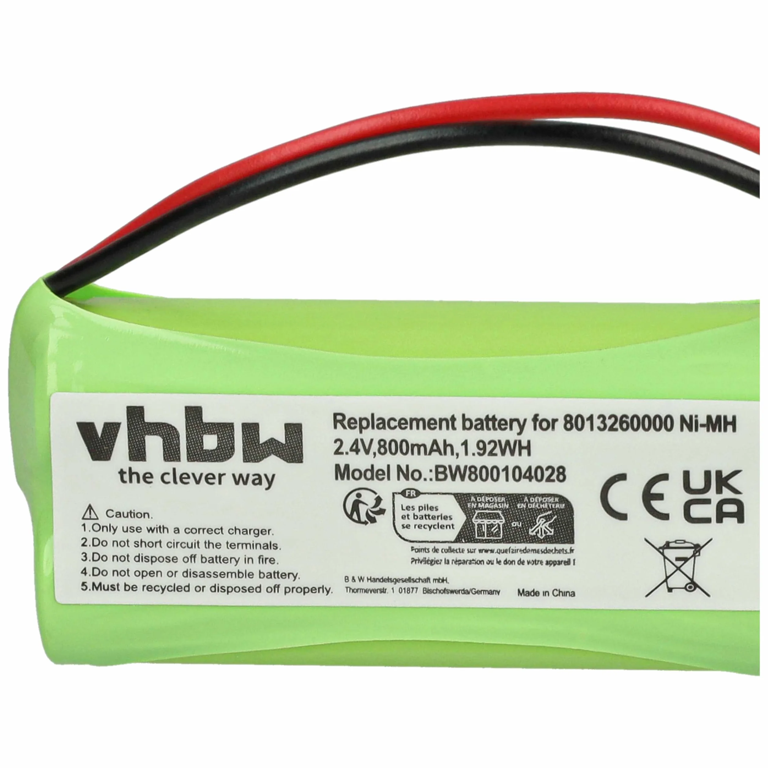 vhbw Bateria Zastępcza 800mAh 2,4V NiMH do Telefonu Bezprzewodowego
