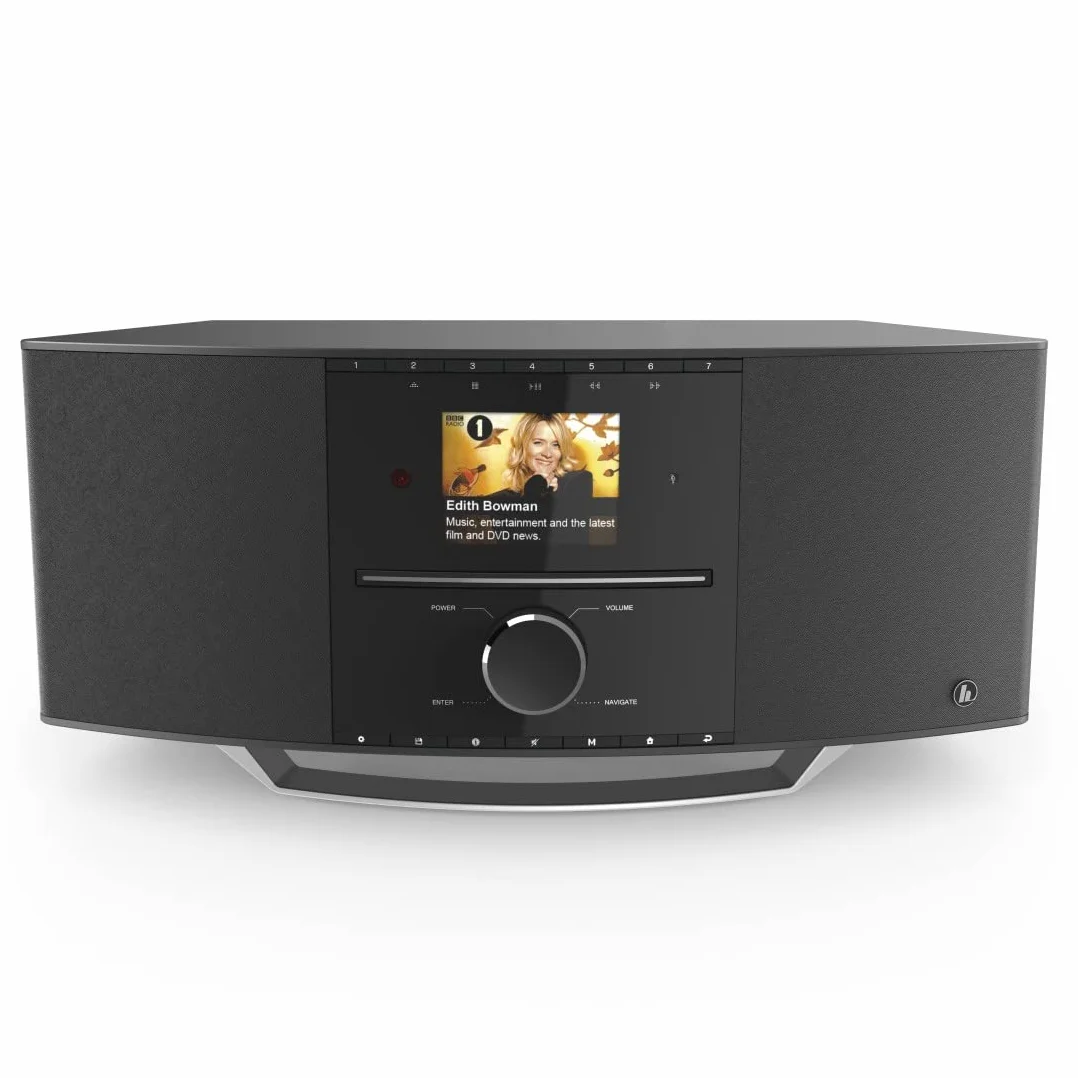 Hama radio cyfrowe DIR3510SCBTX (odbiór sygnałów FM, DAB/DAB+, obsługa Bluetooth 5, obsługa Spotify Connect, moc muzyczna 40W) czarne