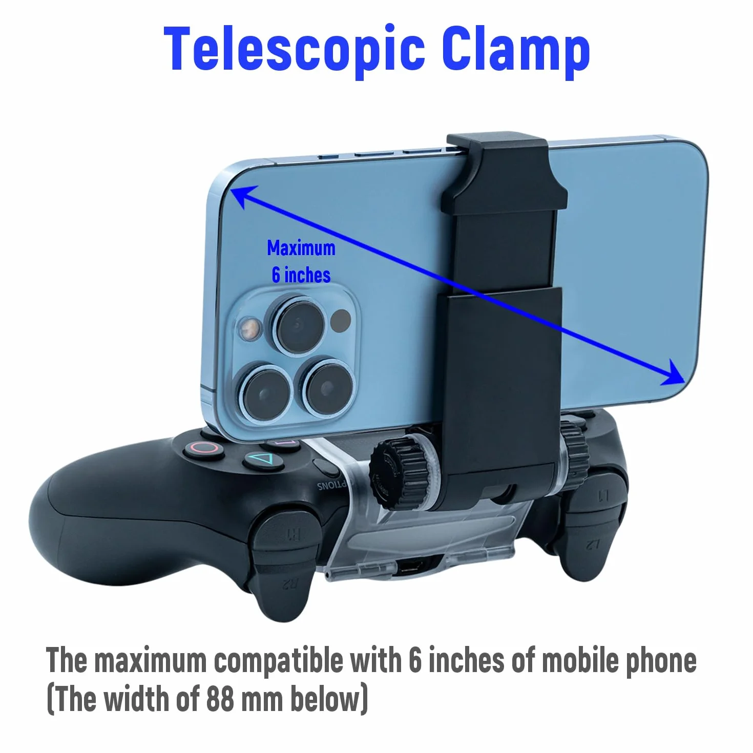 Mcbazel PS4 uchwyt do smartfona PS4/PS4 Slim/ PS4 Pro Controller – uchwyt na telefon komórkowy akcesoria do PlayStation 4