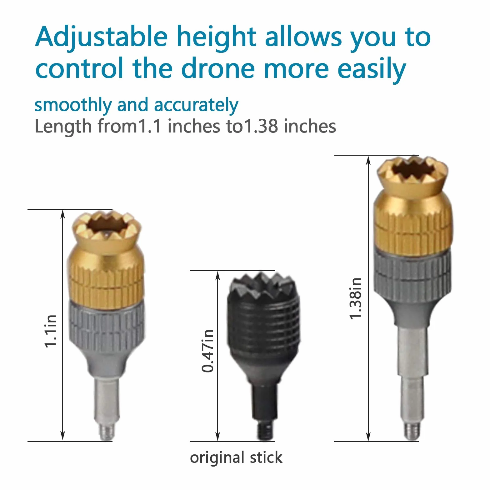 MotuTech Joystick do pilota DJI FPV Drone, regulowany, joystick rocker, ze stopu aluminium (1 para)