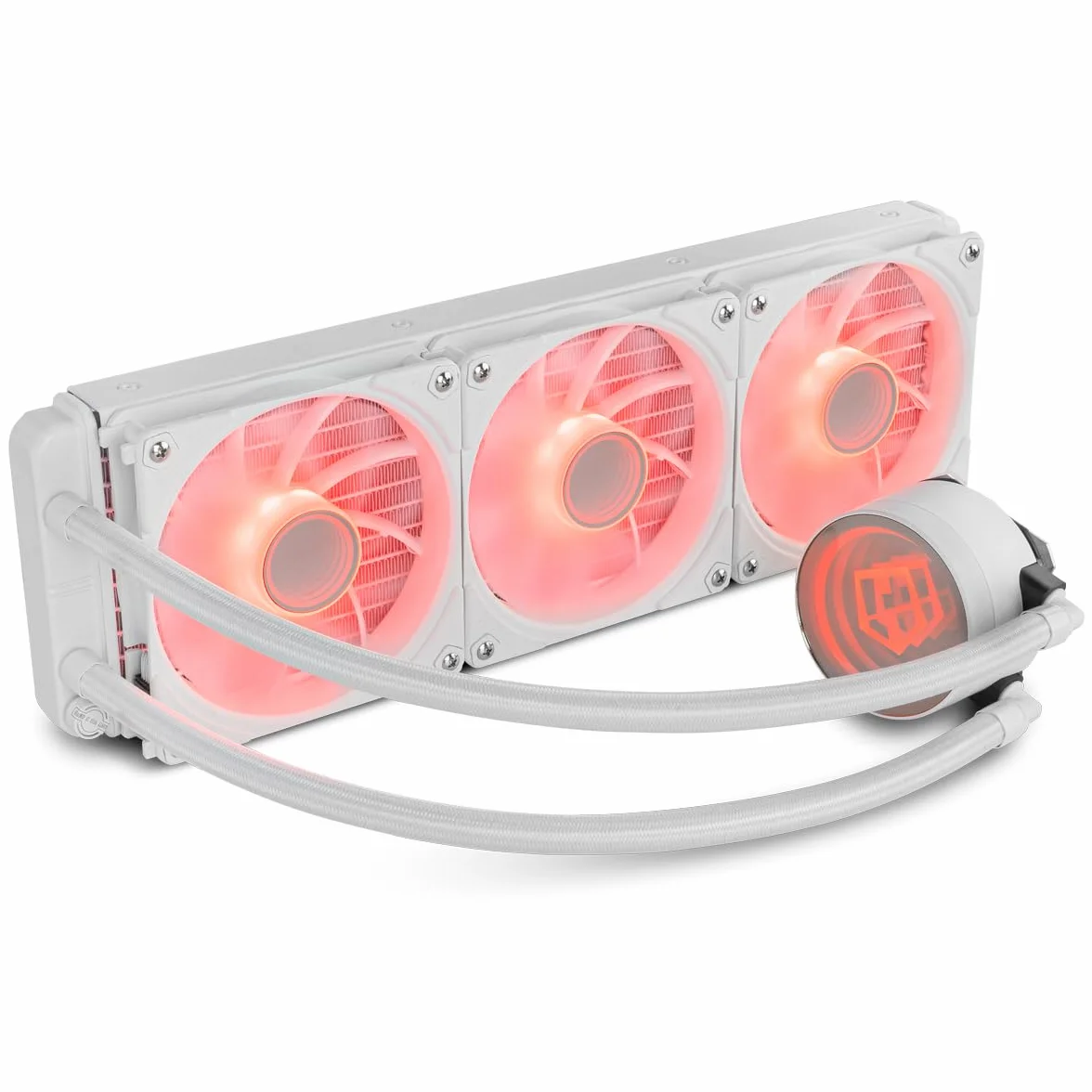 NOX XTREME PRODUCTS HUMMER M-360 - chłodzenie cieczą ARGB, Intel i AMD, 3 wentylatory sterujące PMW 120 mm, miedziana pompa bazowa, potrójny aluminiowy radiator, biały