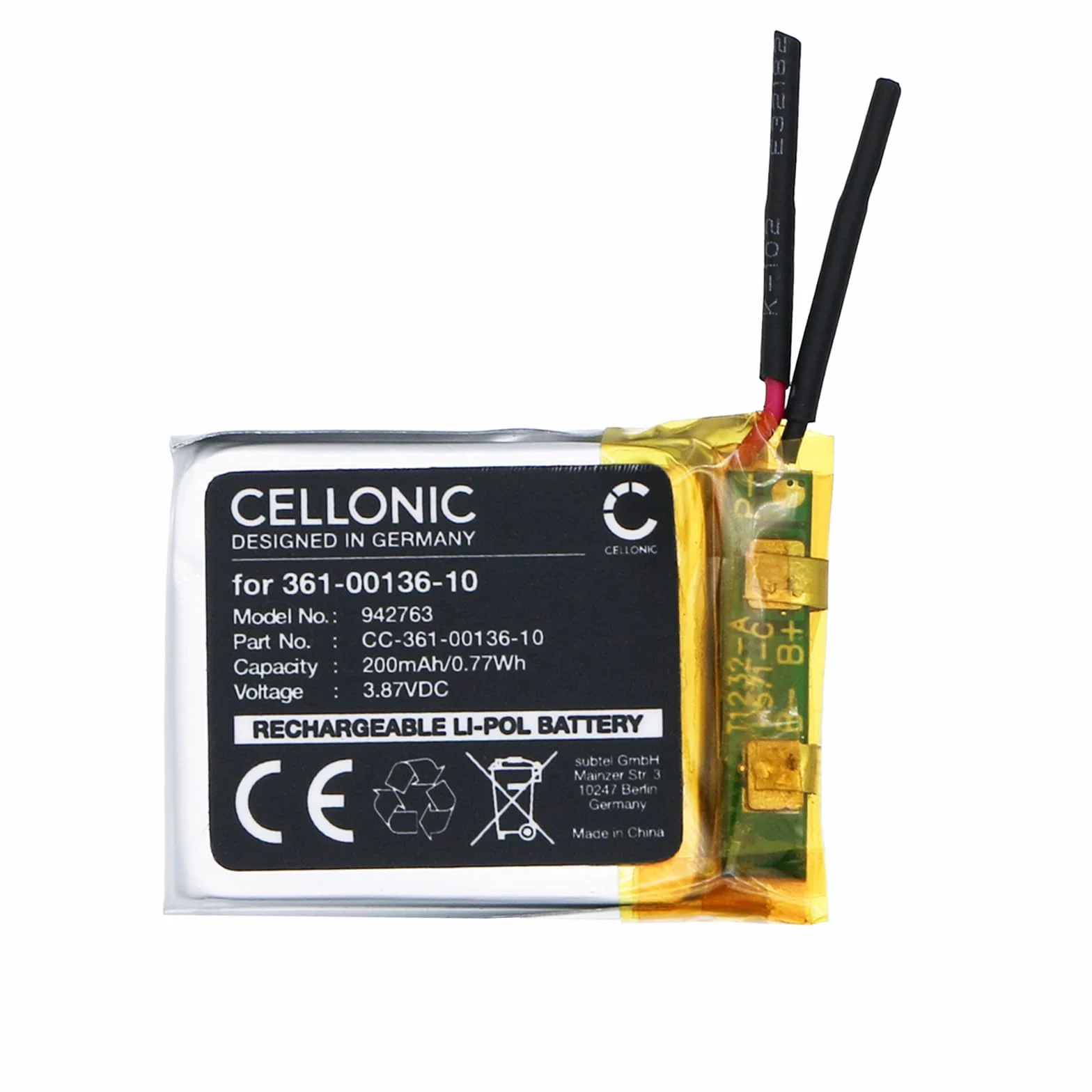 CELLONIC Bateria zamienna do Garmin Venu Sq Music 200mAh 3,87 V