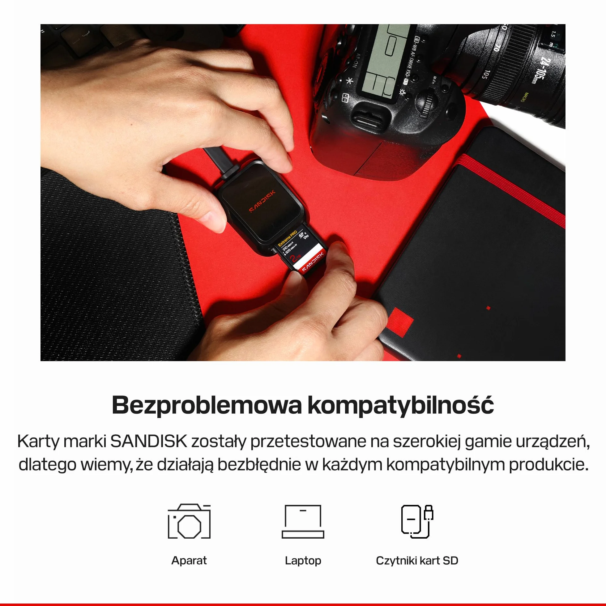SANDISK Extreme PRO UHS-II V90 Karta SD 256 GB (prędkość odczytu do 310 MB/s, prędkość zapisu do 304 MB/s, współpracuje z lustrzankami i aparatami bezlusterkowymi)