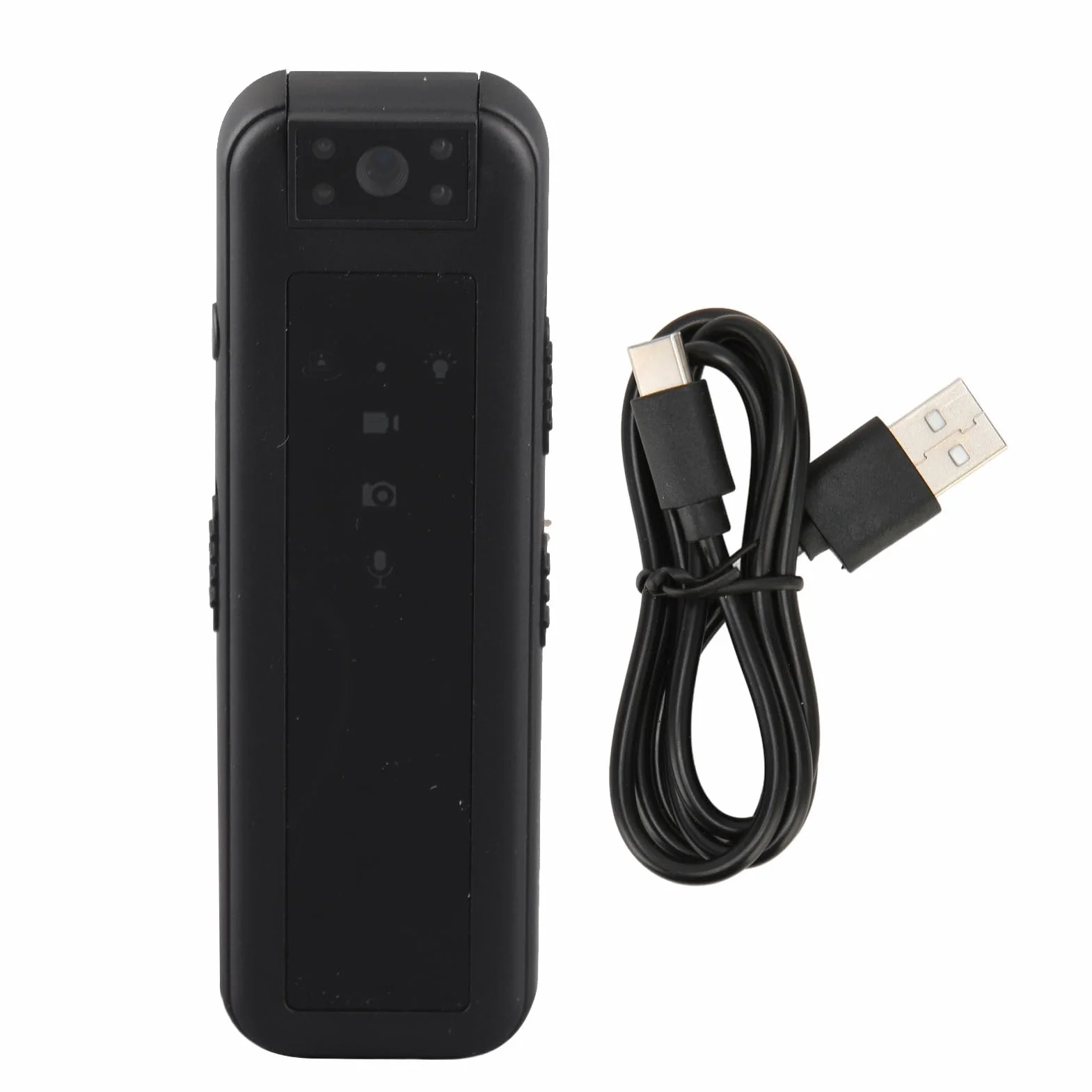 Mini Kamera na Ciało, Wielofunkcyjna Kamera Noktowizyjna 1080P Poręczna Przenośna Kamera, Kamera z Tylnym Klipsem, do Biura Biznesowego Sporty na świeżym Powietrzu