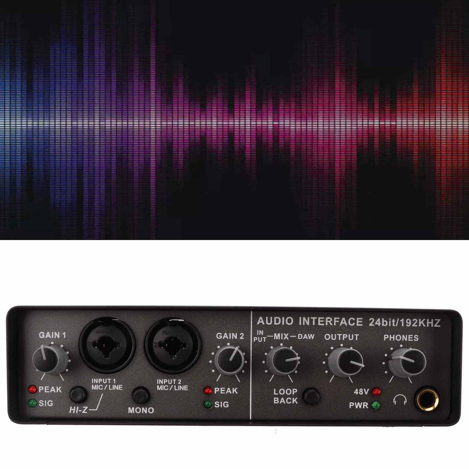Karta Dźwiękowa USB Live Miksowanie Cyfrowe, Wysoka rozdzielczość 24 Bity i 192 KHz, Nagrywanie Wewnętrzne i śpiewanie Coverów, Szybkie Połączenie USB 2.0, Obsługa Wejścia,