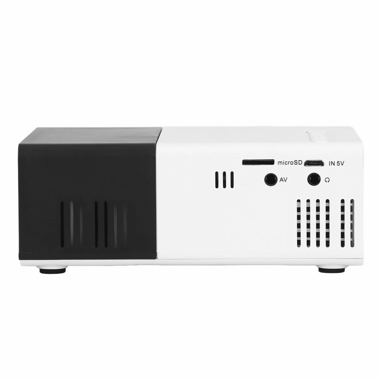 Mini Projektor Wbudowane Głośniki Obraz z Odbiciem Rozproszonym Czarny 1080P Przenośny Projektor Filmowy 100–240 V, Projektor Filmowy do Kina Domowego na świeżym Powietrzu,