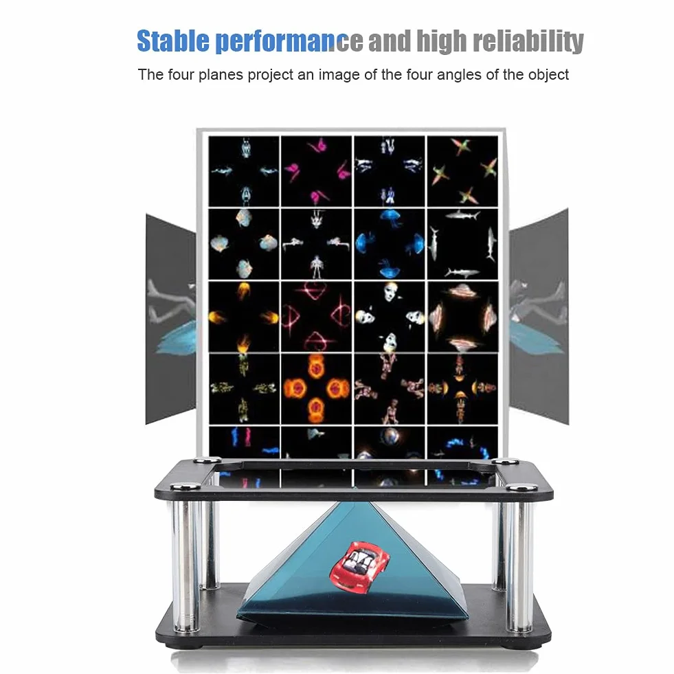 Yosoo Health Gear hologram projektor holograficzny 3D, uchwyt do smartfonów 3,5-6", styl cylindryczny