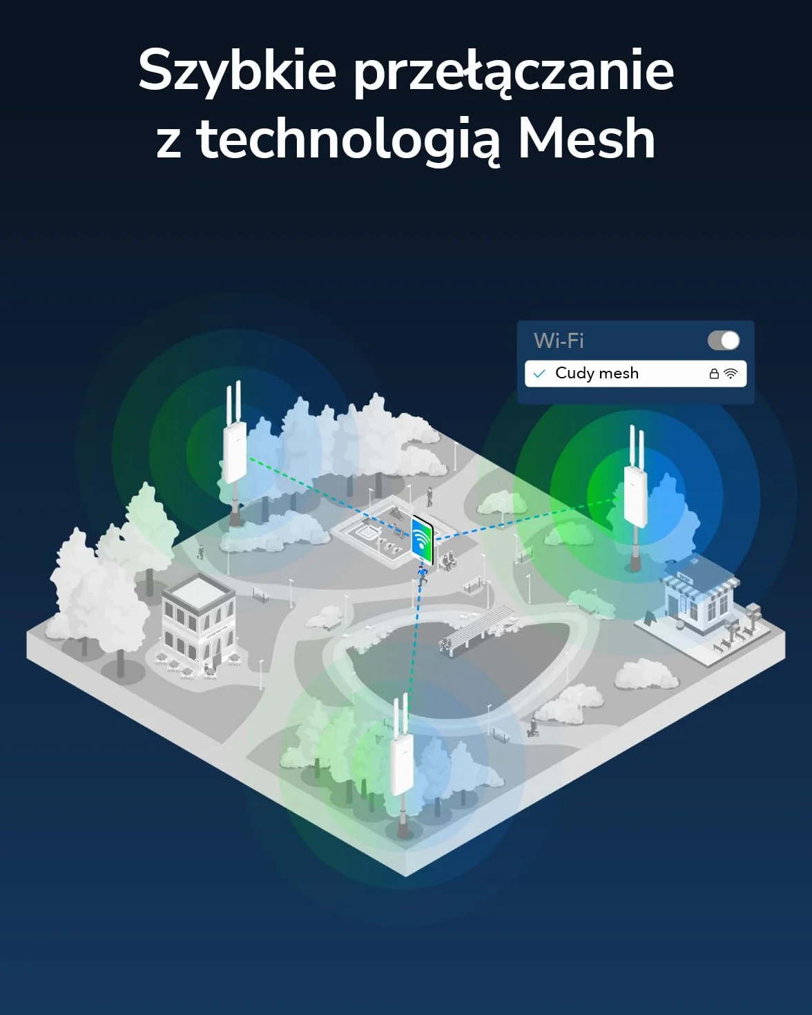 Cudy AP3000 Outdoor IP65 Zewnętrzny punkt dostępowy AX3000 WiFi 6 o dużej mocy, zewnętrzna FEM o dużej mocy, Gigabit RJ45, obsługuje pasywne PoE