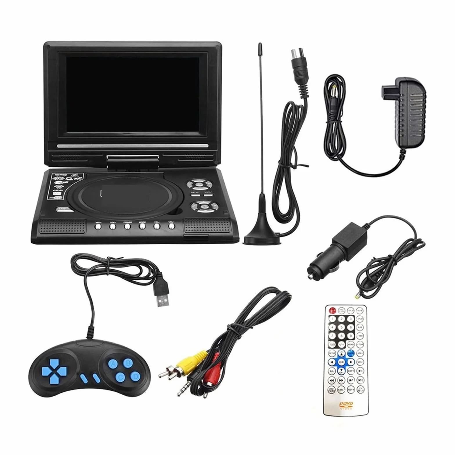 Odtwarzacz DVD Samochodowy system multimedialny 7,8-calowy odtwarzacz z ekranem Przenośny wysokiej rozdzielczości Vcd Mp3 Dvd Usb Z TV/FM/USB, Zgodność Z Wieloma Formatami