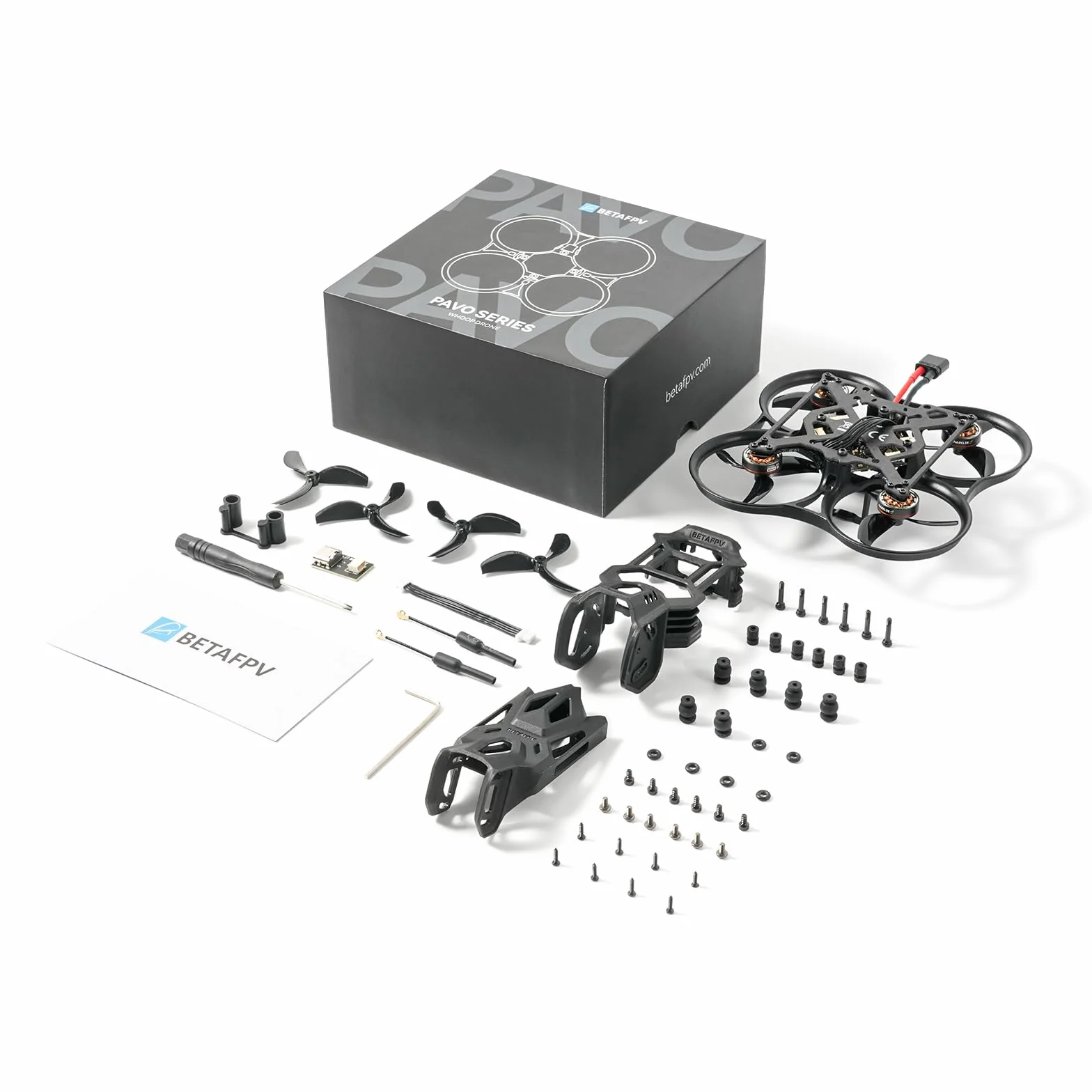 BETAFPV Pavo Pico II 2S Cinewhoop with HD VTX Bracket II for O4/O4 Pro | 6.5min Flight Time, Compatible with F4 2S 20A AIO FC, 1102 14000KV Motor, for Cruising Indoors Outdoors - PNP ELRS