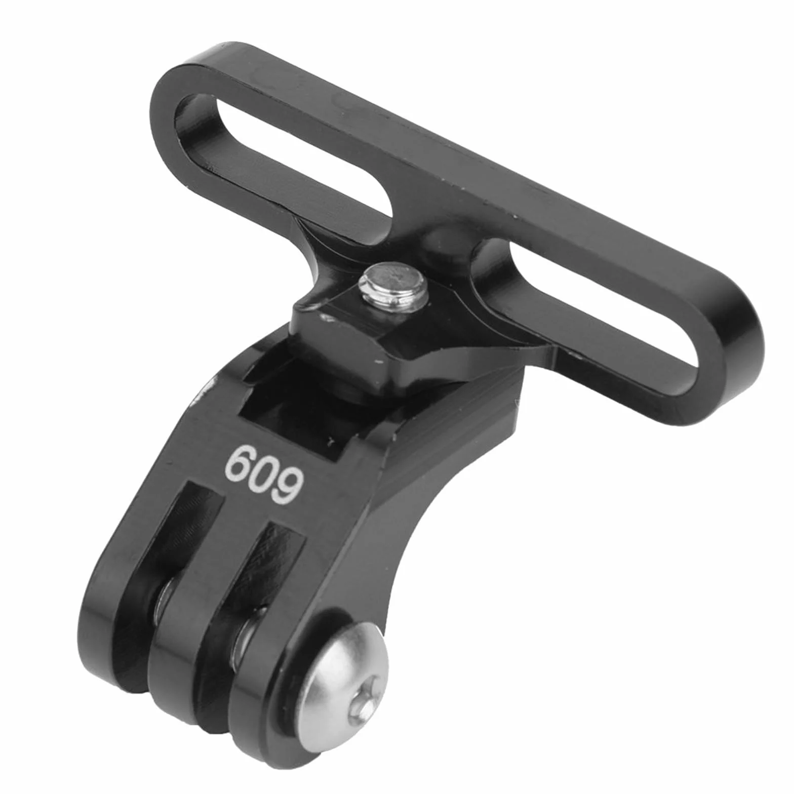 Uchwyt na kamerę rowerową, stop aluminium, adapter trzpienia do kamer GoPro i innych, odporny na rdzę, czarny