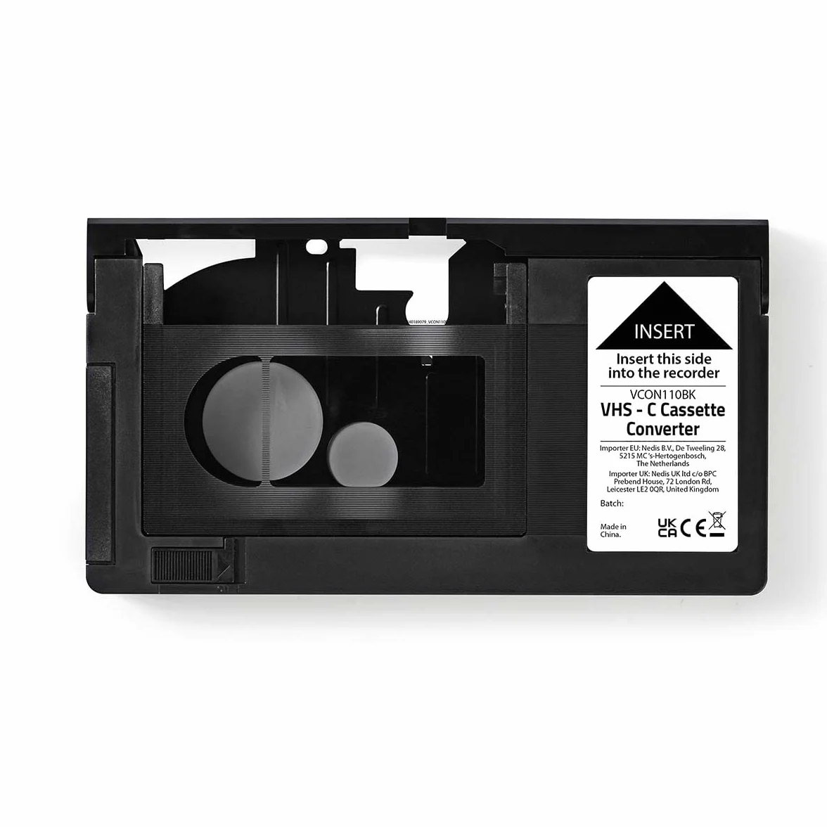 Nedis Konwerter VHS - Konwersja: VHS-C na VHS - Plug and Play - Czarny