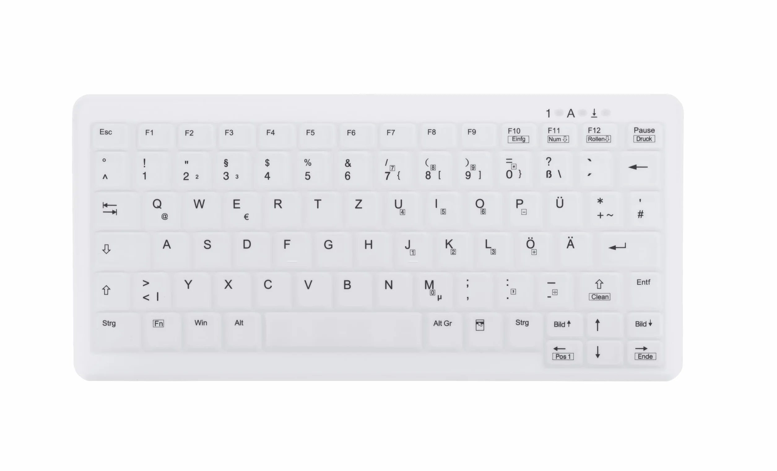 Active Key AK-C4110F-U1-W/GE mała klawiatura higieniczna, USB biała