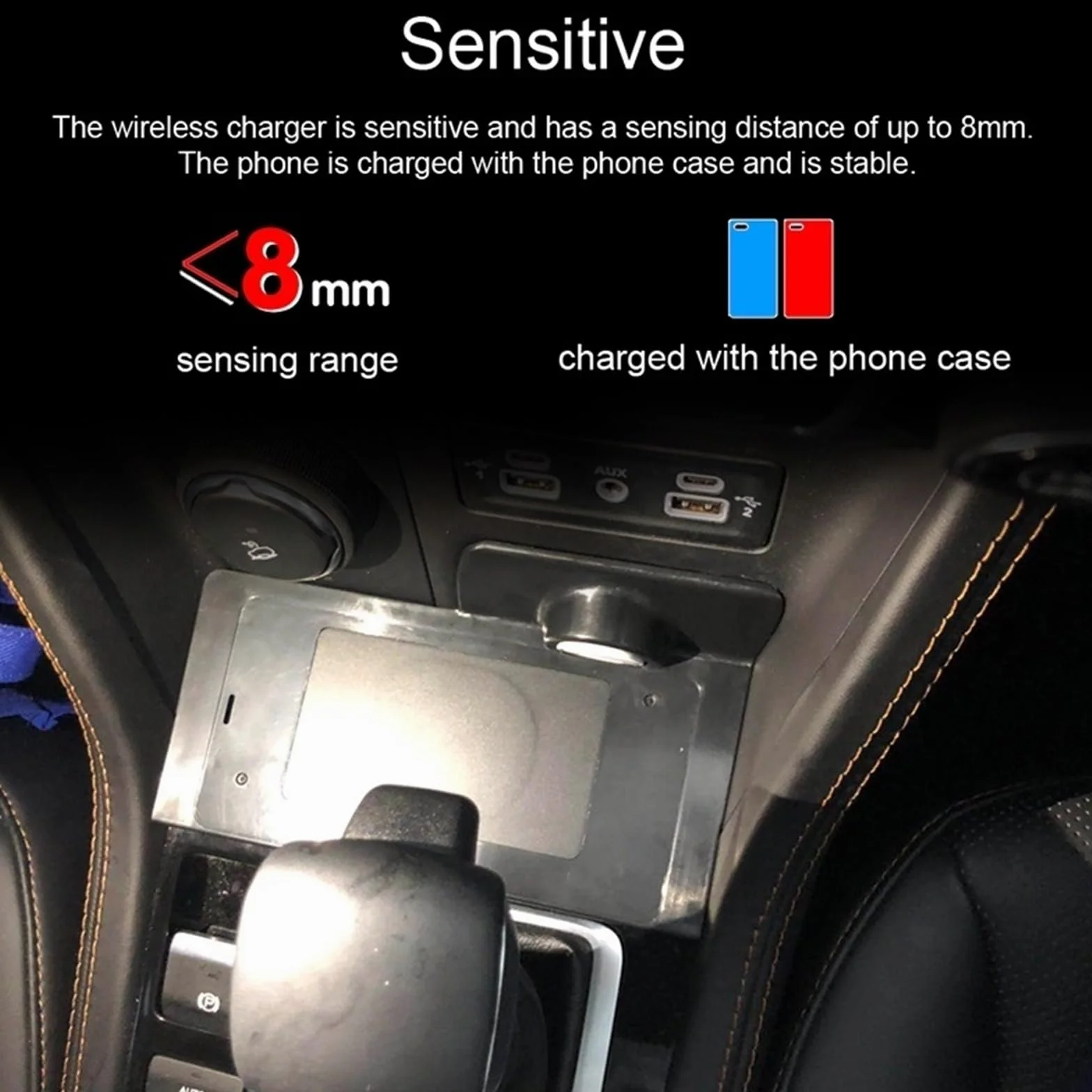 Ładowarka samochodowa Qi Standardowa ładowarka bezprzewodowa 10 W Szybkie ładowanie CRV 2017 2018 2019 Auto, do Smart, Uchwyt na telefon Ładowarka Lewa jazda Samochodowa płyta ładująca