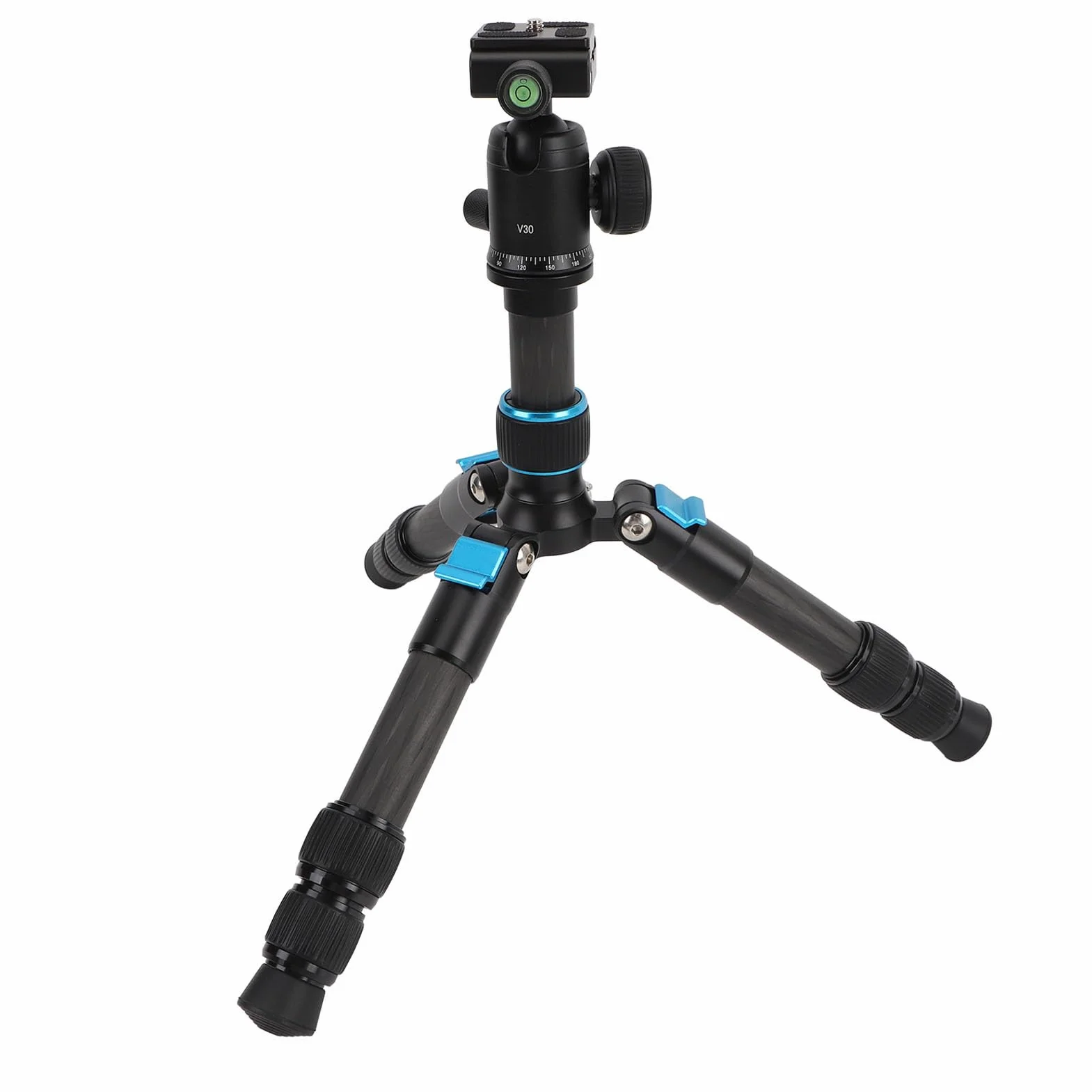 Statyw do Aparatu Stacjonarnego Wysuwana Głowica Kulowa z Włókna Węglowego Mini Statyw do Aparatu DSLR 360° Zapewniający elastyczność