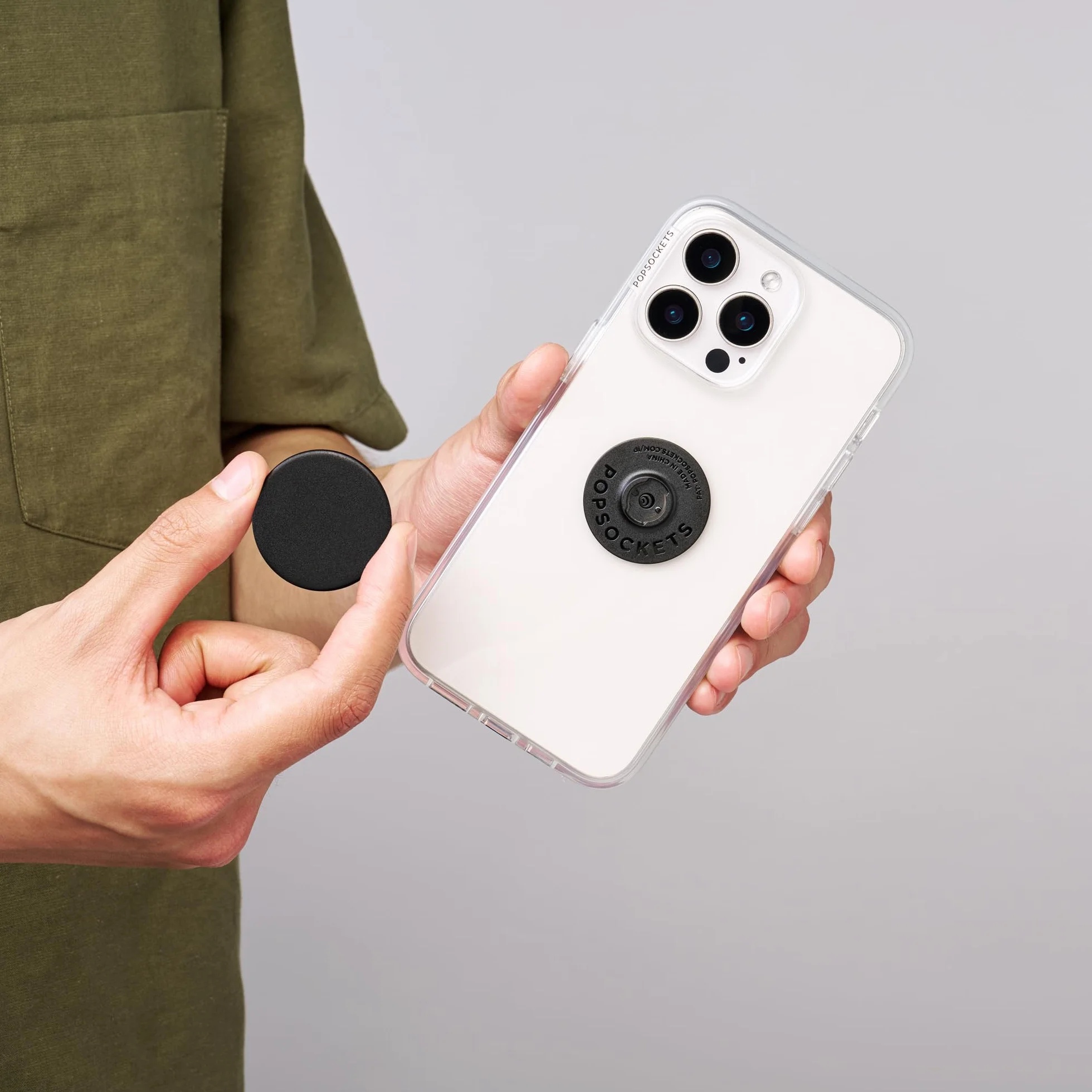Popsockets Popgrip Uchwyt do Telefonu, Czarny, 40 x 7 x 40 mm