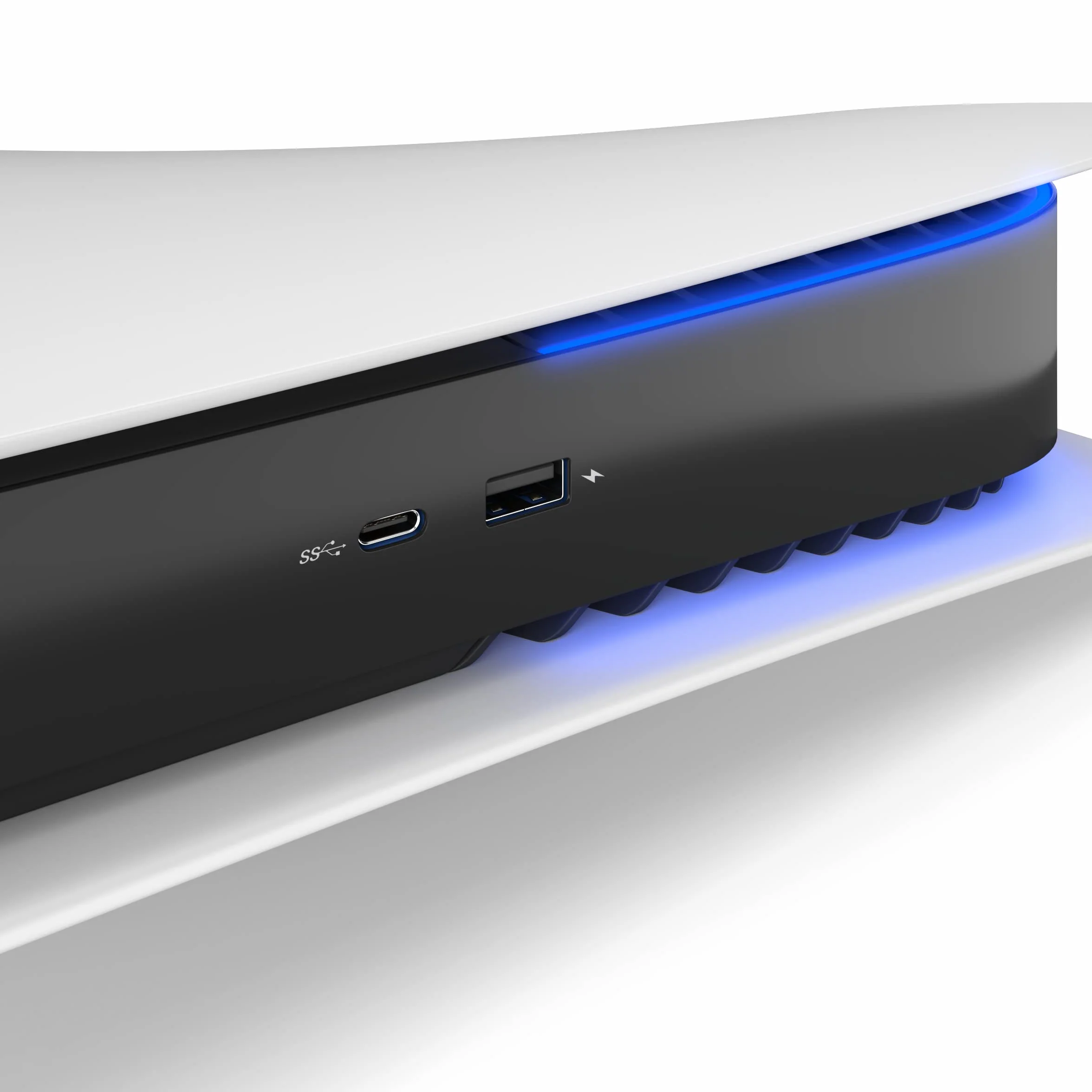 PAXO Nylonowy kabel do ładowania PS5, 3 m, do kontrolera Playstation 5, kabel USB C na C, USB 3.1 (USB 3.0), kabel do ładowania, płaszcz materiałowy, wtyczka aluminiowa, biały